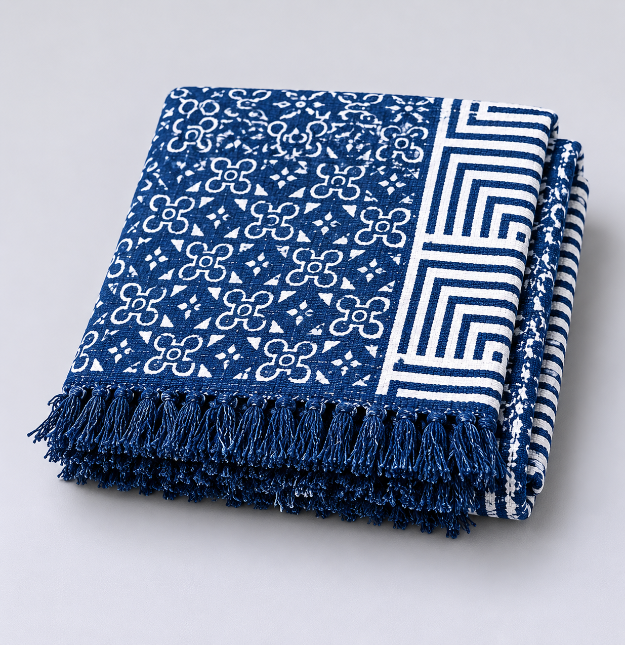 Handmade Indigo Throw - Kasba Tiles