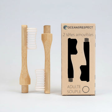 Set of 2 Interchangeable toothbrush heads - Soft