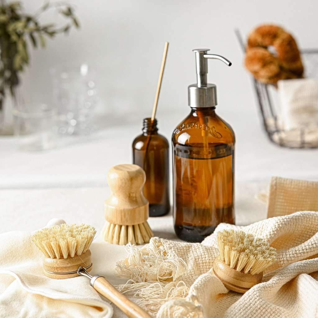 Bamboo Dish Brush Set | Eco-friendly Washing Up Brushes