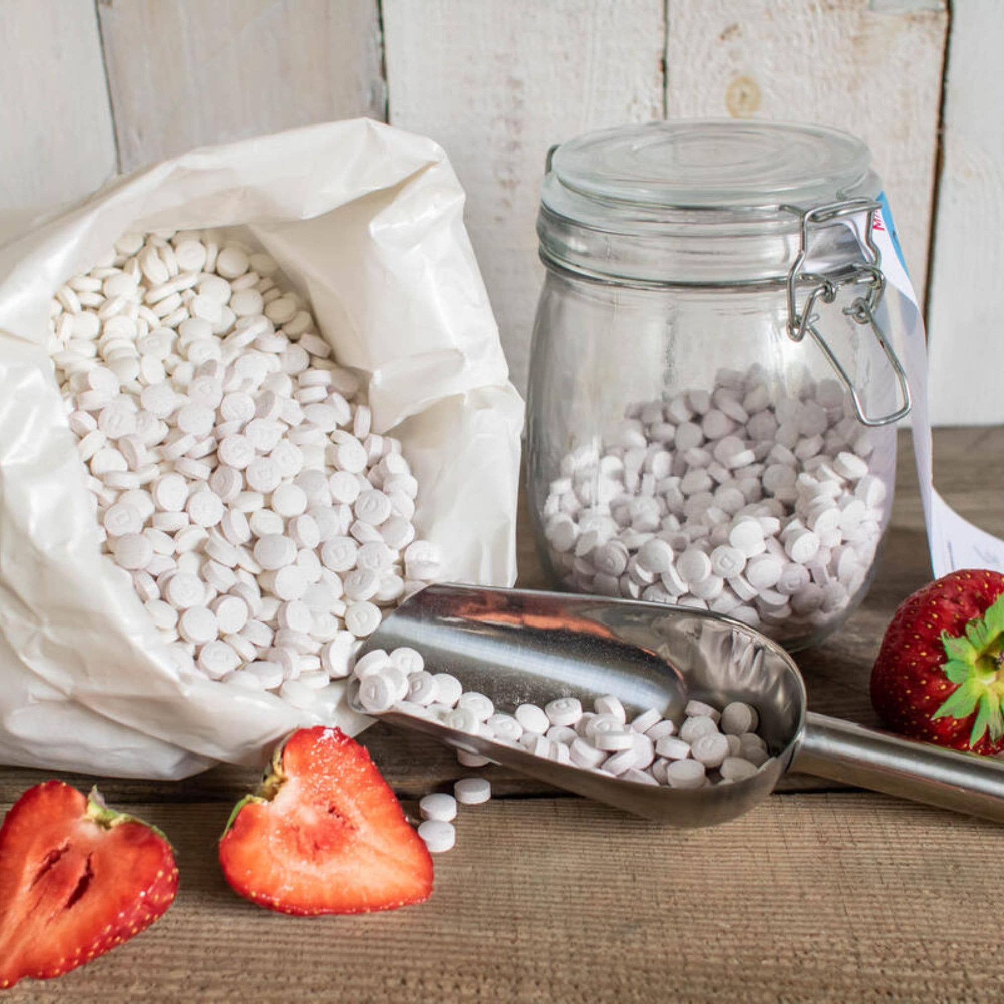Chewable toothpaste tabs - Fluoride free: Strawberry