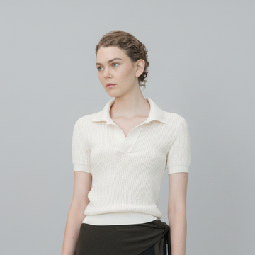 Cotton Crochet Polo