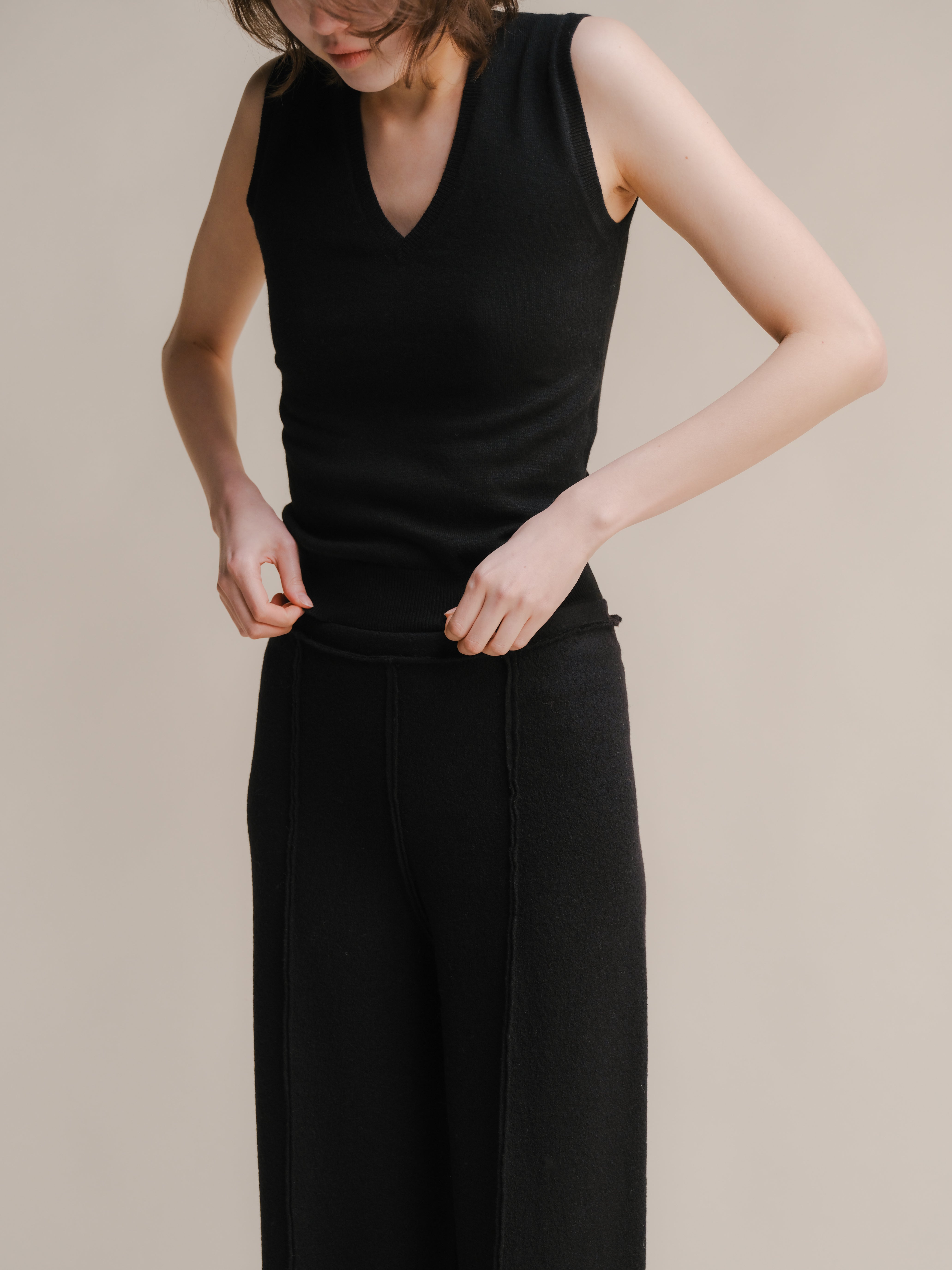 Pure Cashmere V-Neck Tank Top-6
