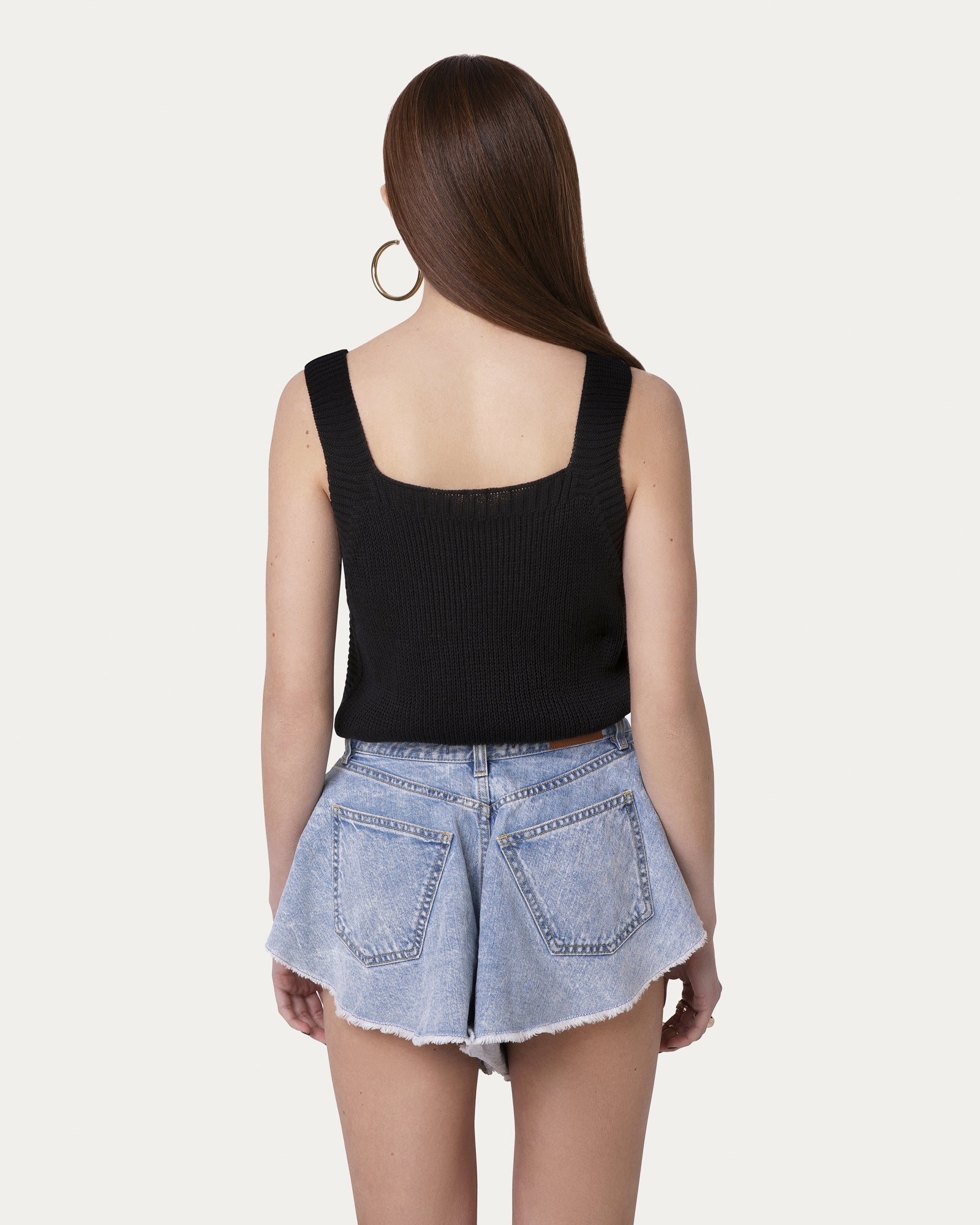 Black organic cotton top vegan sustainable