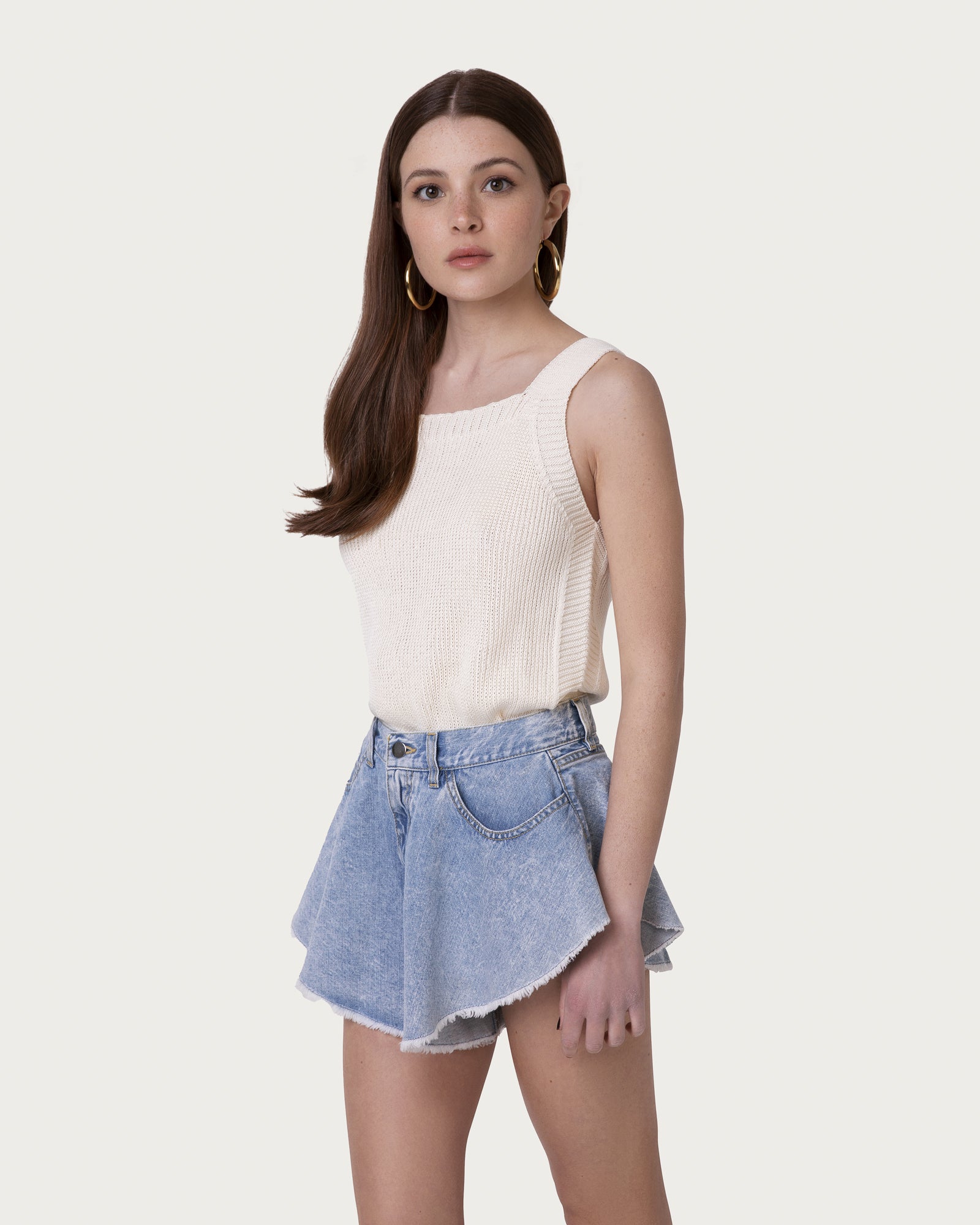 Sustainable Beige Organic Cotton Top