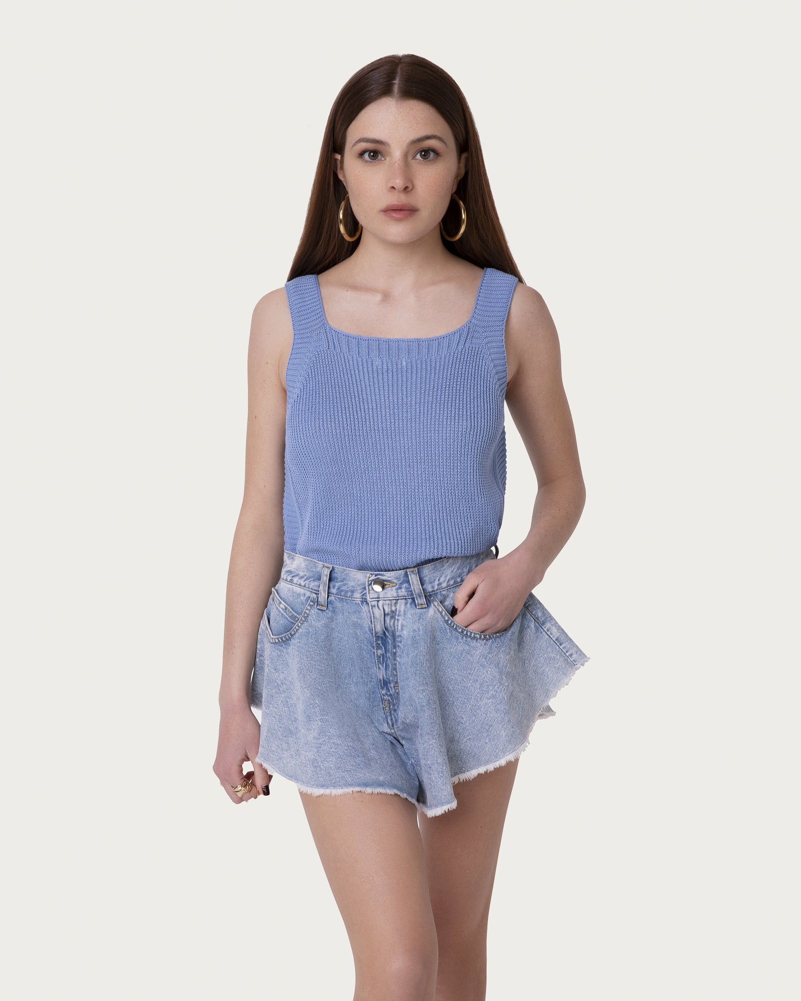 Organic Cotton Top Sky Vegan Sustainable