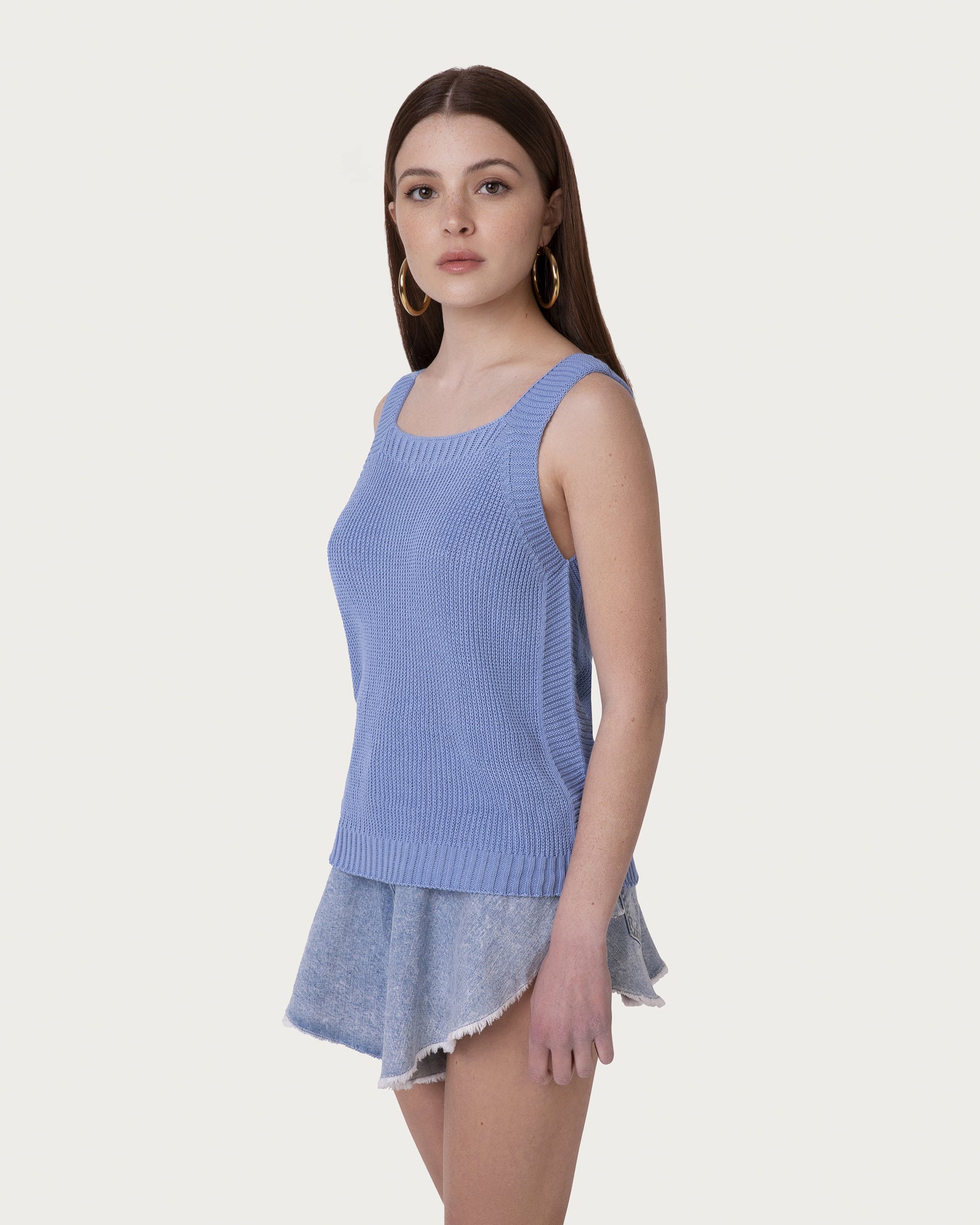 Organic Cotton Top Sky Vegan Sustainable