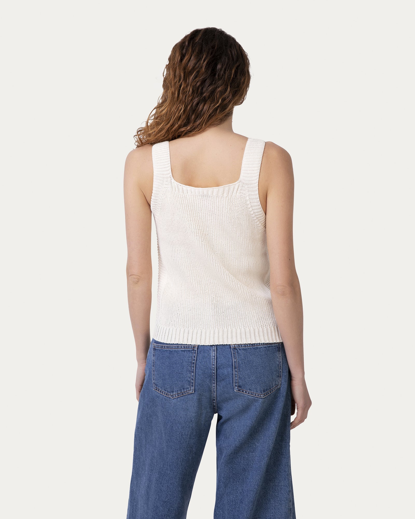 Sustainable Beige Organic Cotton Top