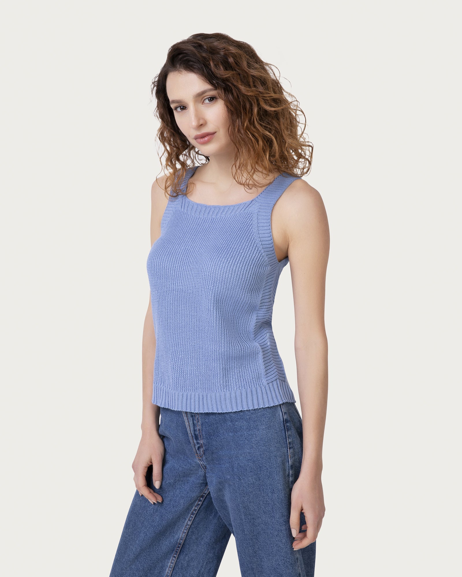 Organic Cotton Top Sky Vegan Sustainable