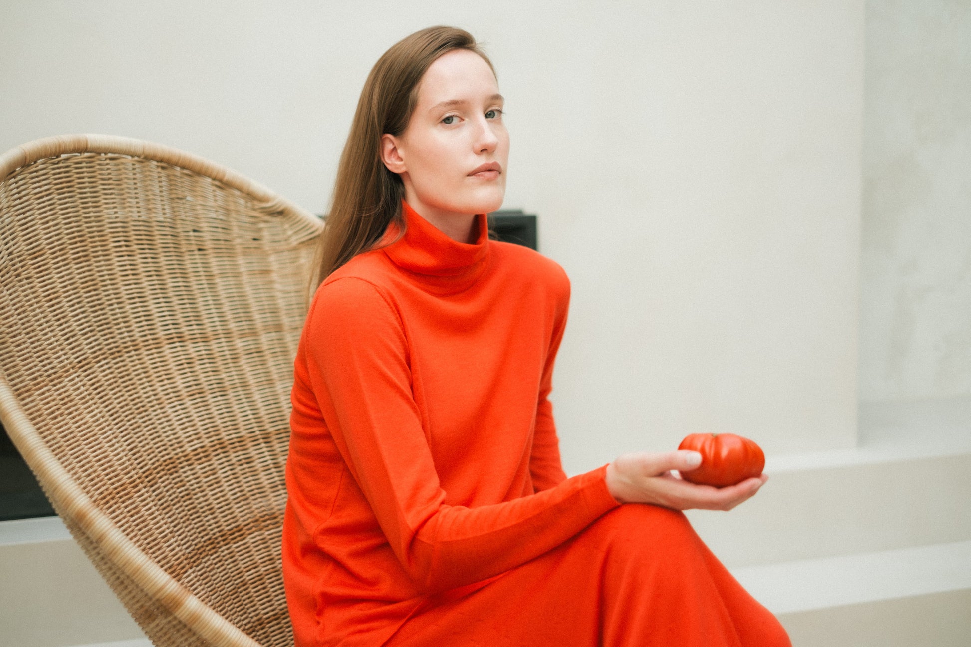 Extra Fine Merino Wool Turtleneck with Straight Sleeve-2
