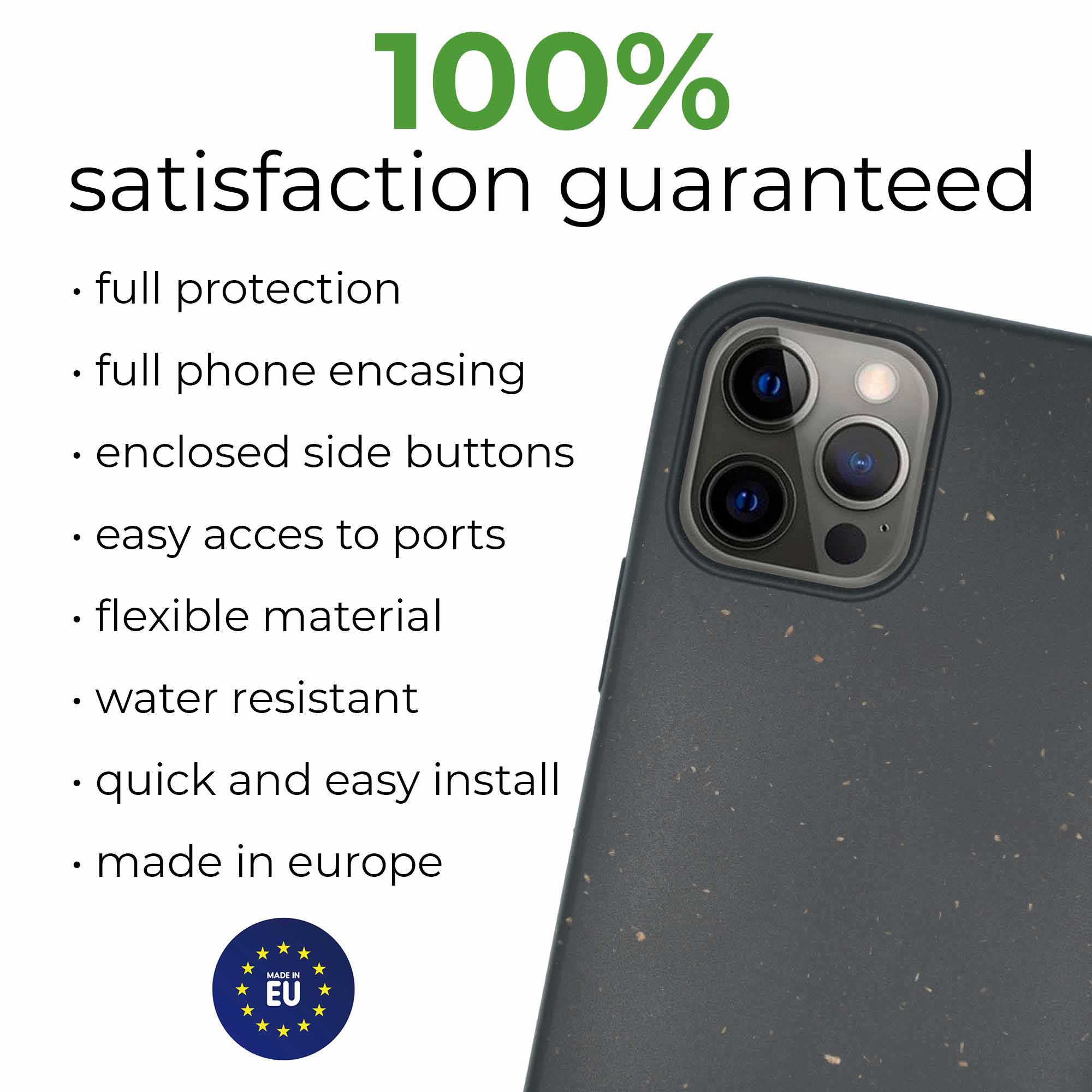 100% Biodegradable phone case - Black