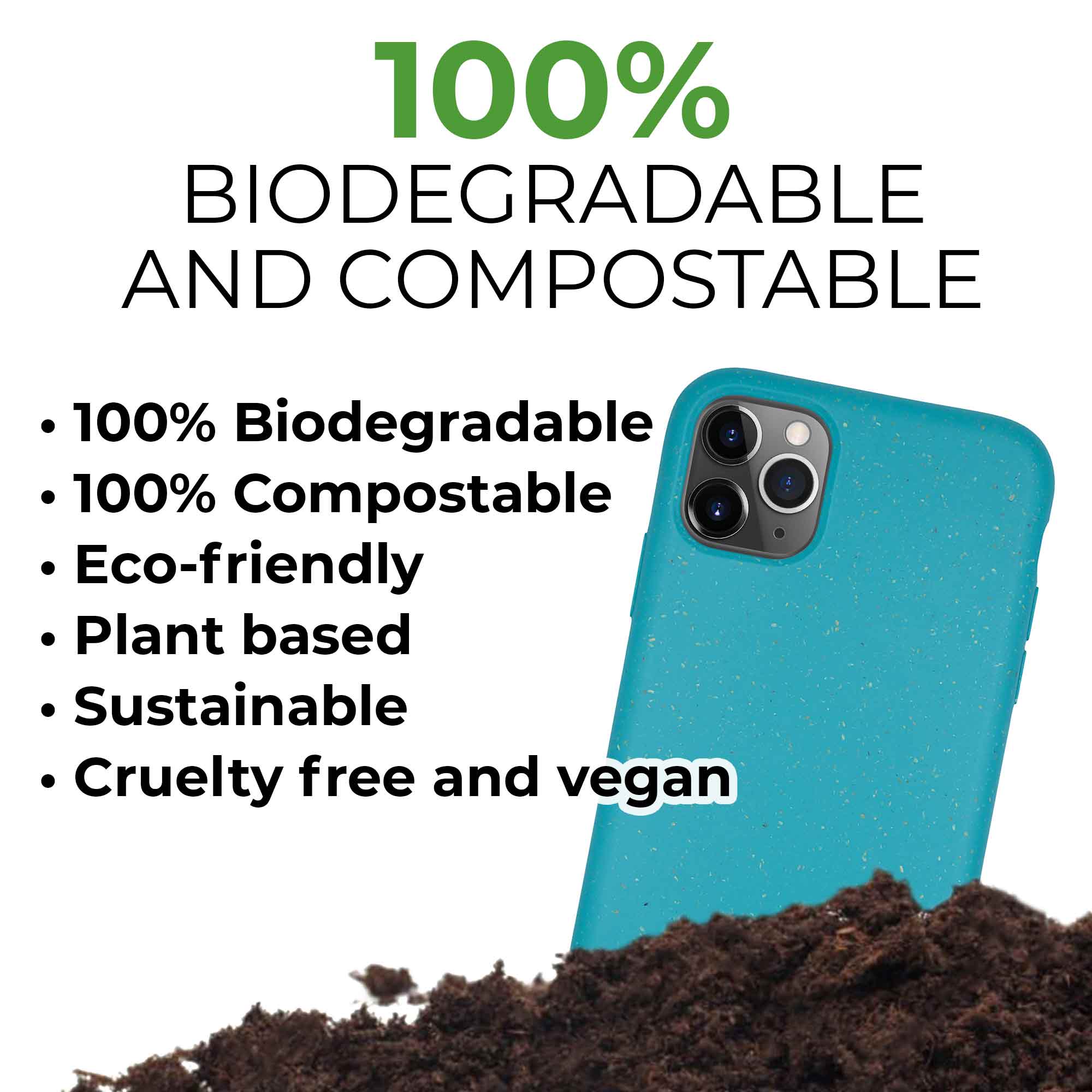 100% Biodegradable phone case - Ocean Blue