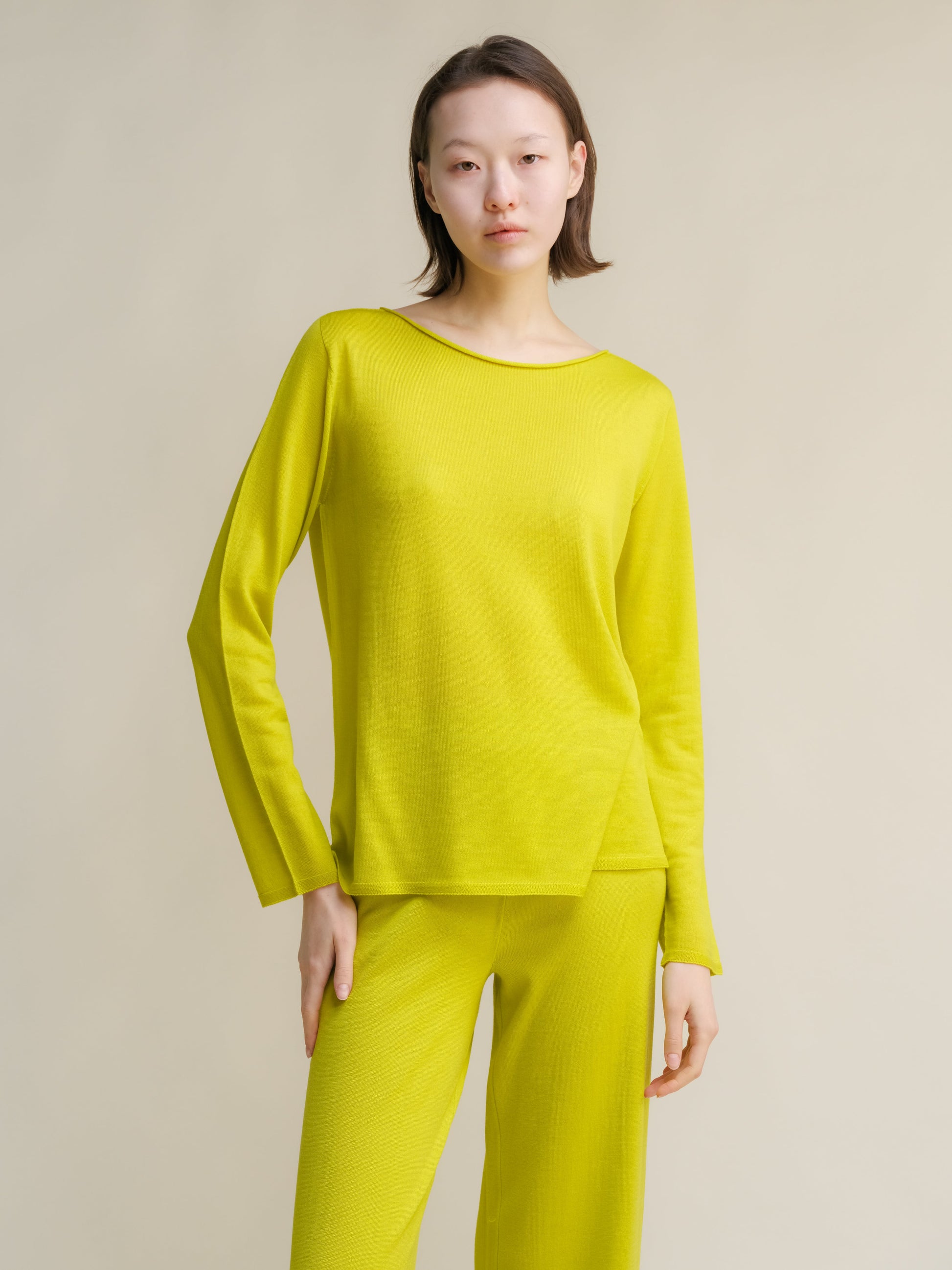 Extra Fine Merino Wool Boatneck Sweater (3D-Knit)-2
