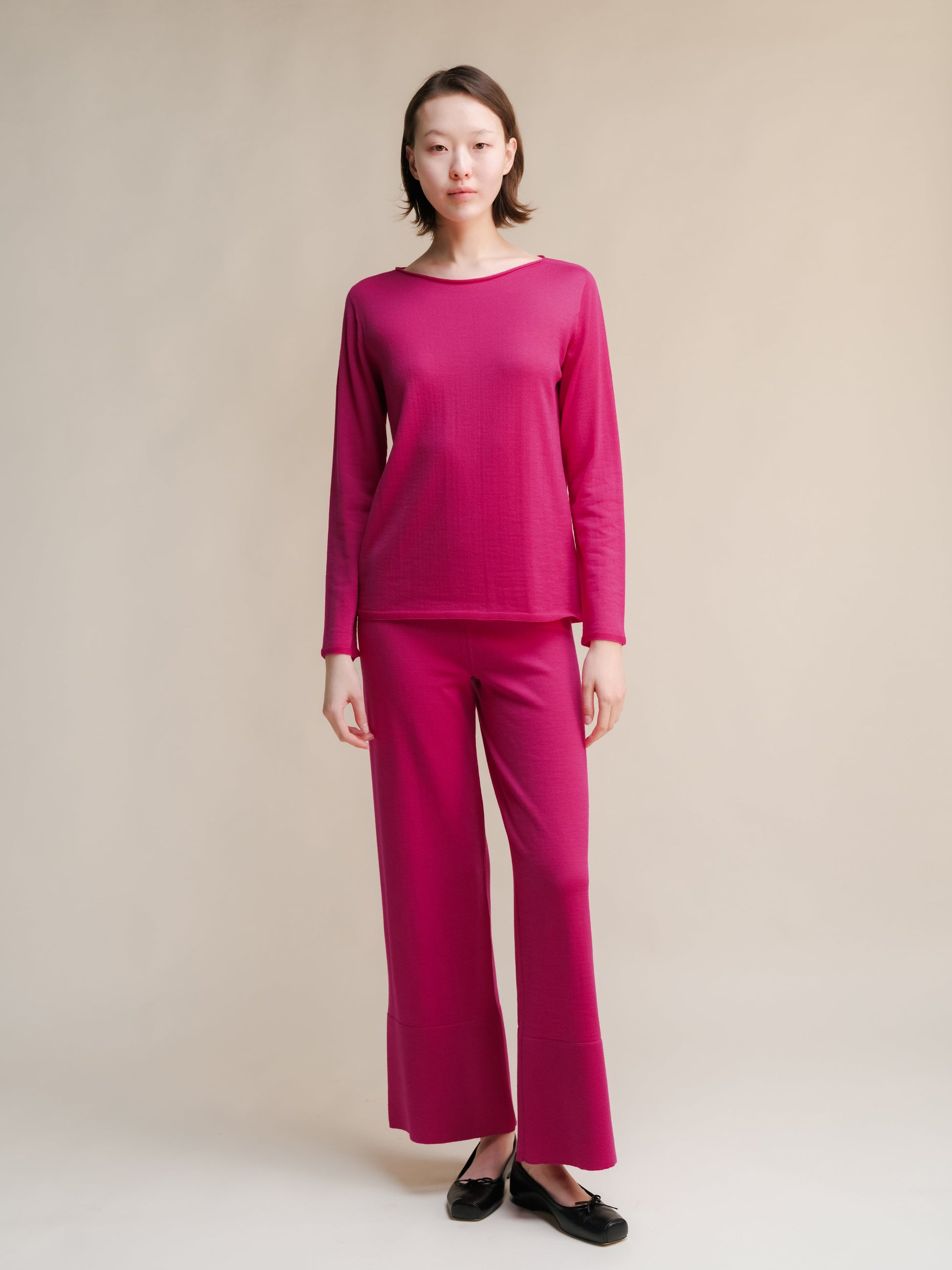 Extra Fine Merino Wool Boatneck Sweater (3D-Knit)-3