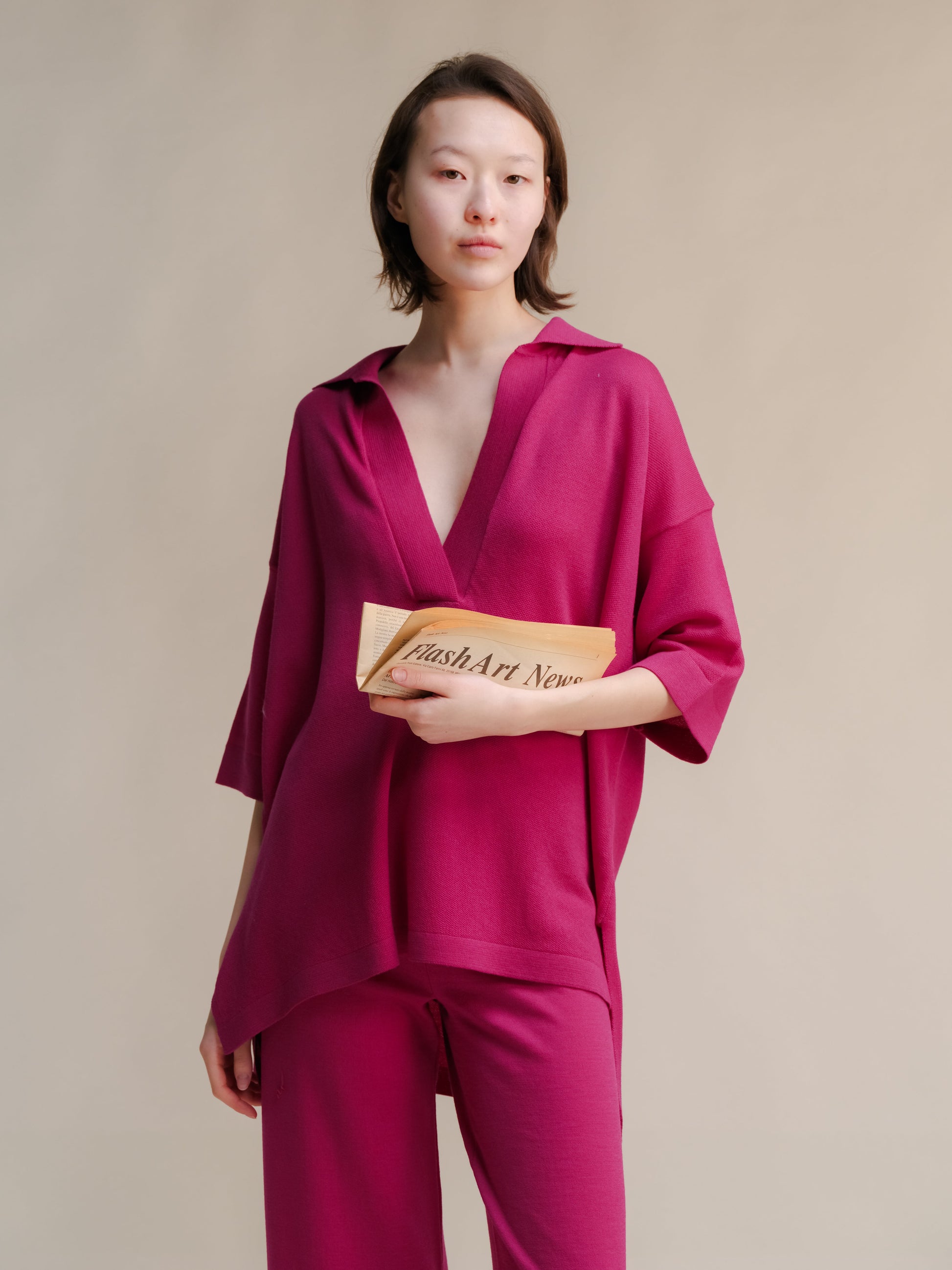 Extra Fine Merino Wool Maxi Polo-4