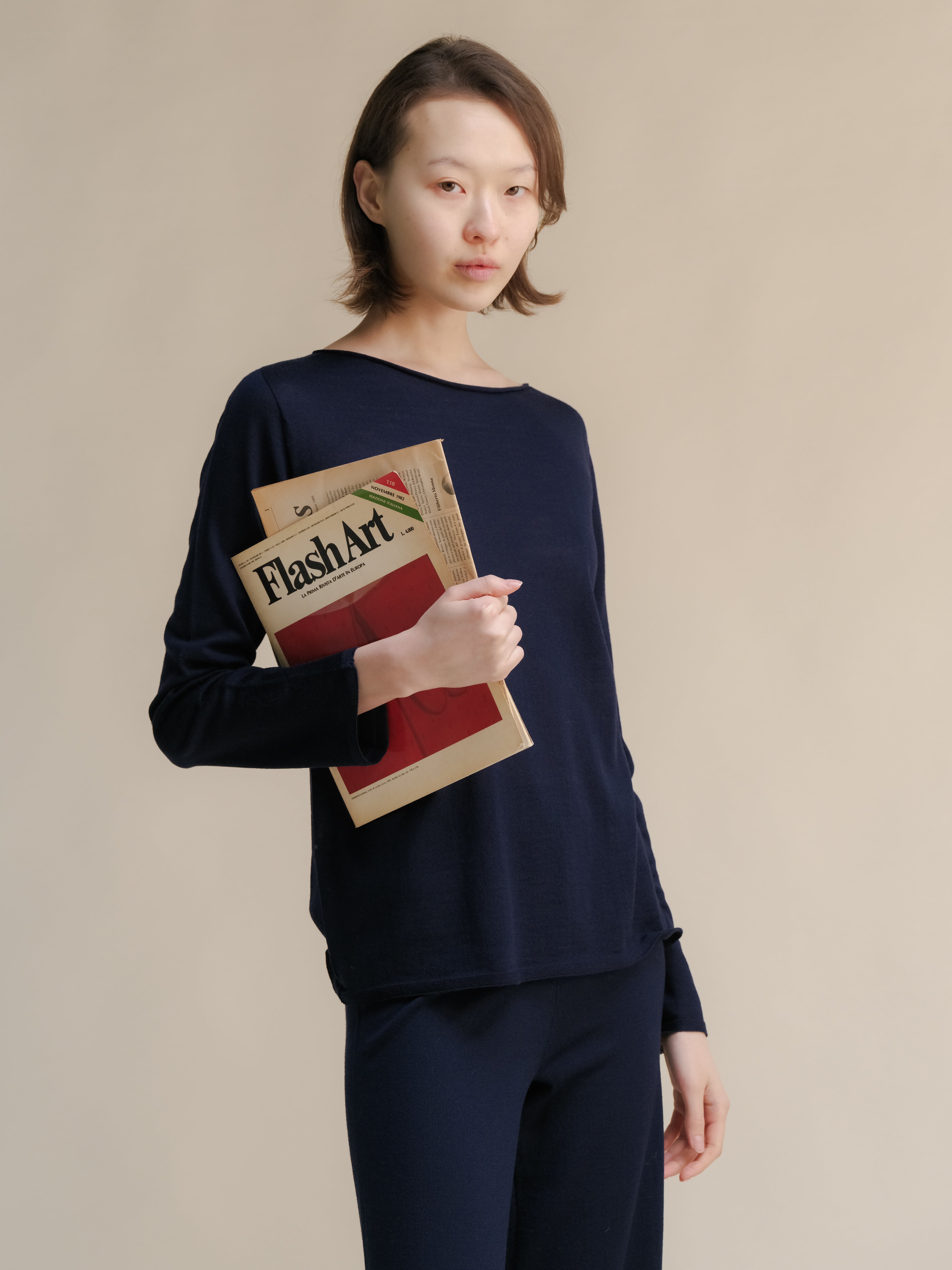 Extra Fine Merino Wool Boatneck Sweater (3D-Knit)-1