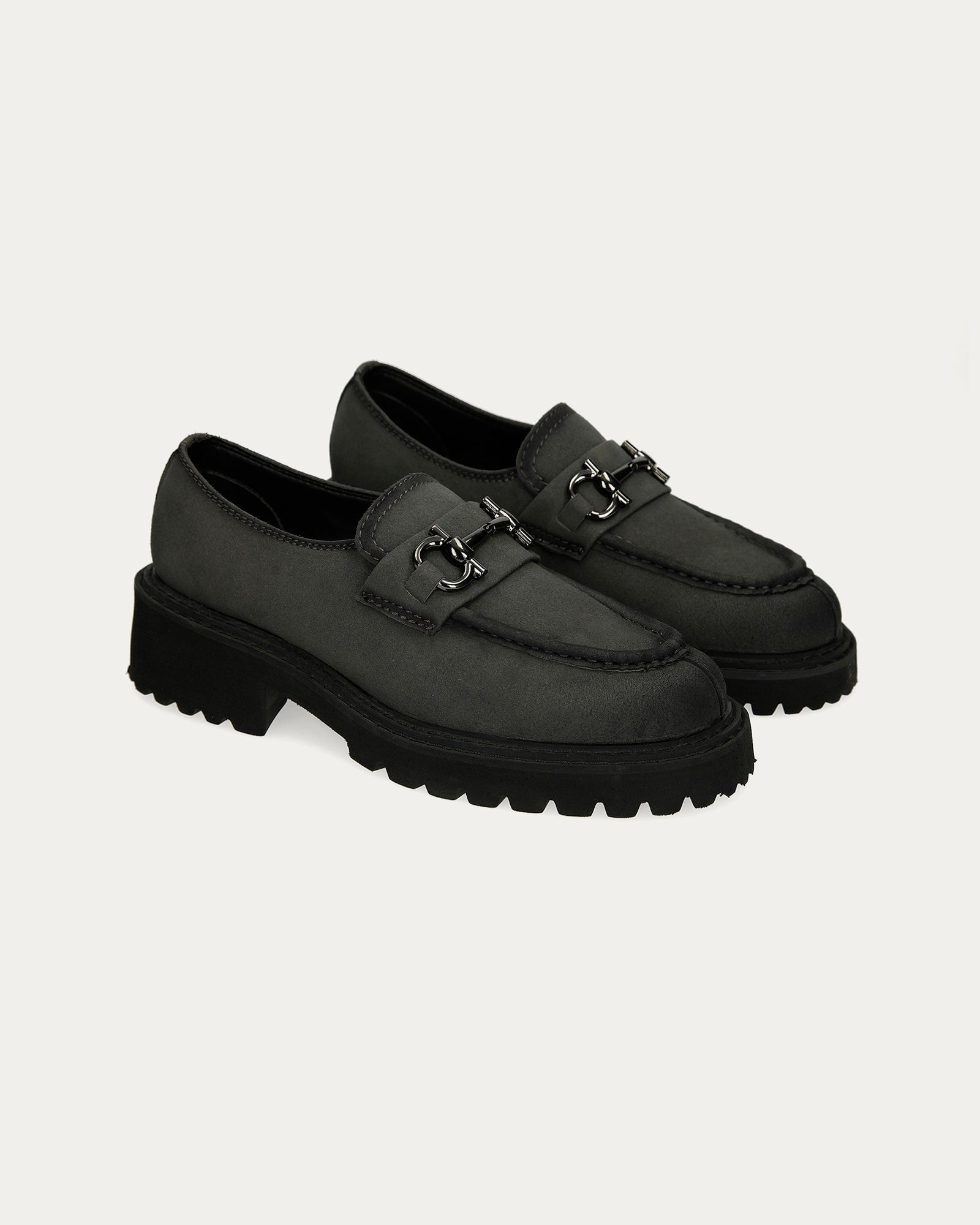 Elsa dark grey moccasins, vegan eco-friendly