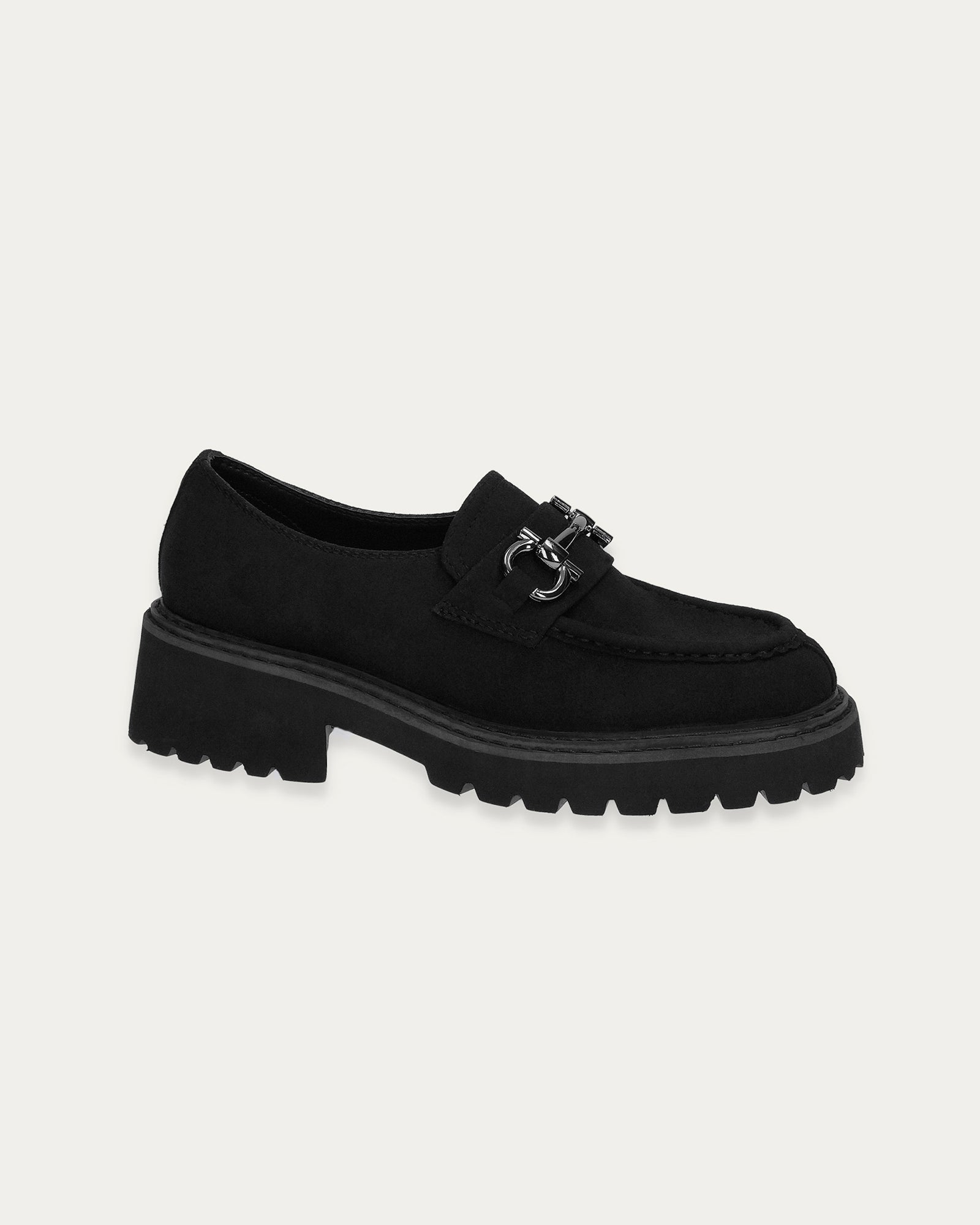 Elsa black moccasins, vegan eco-friendly