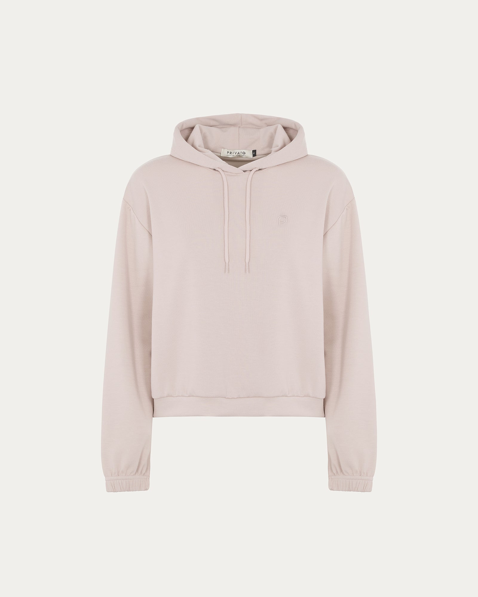 Beige Vegan Cropped Hoodie