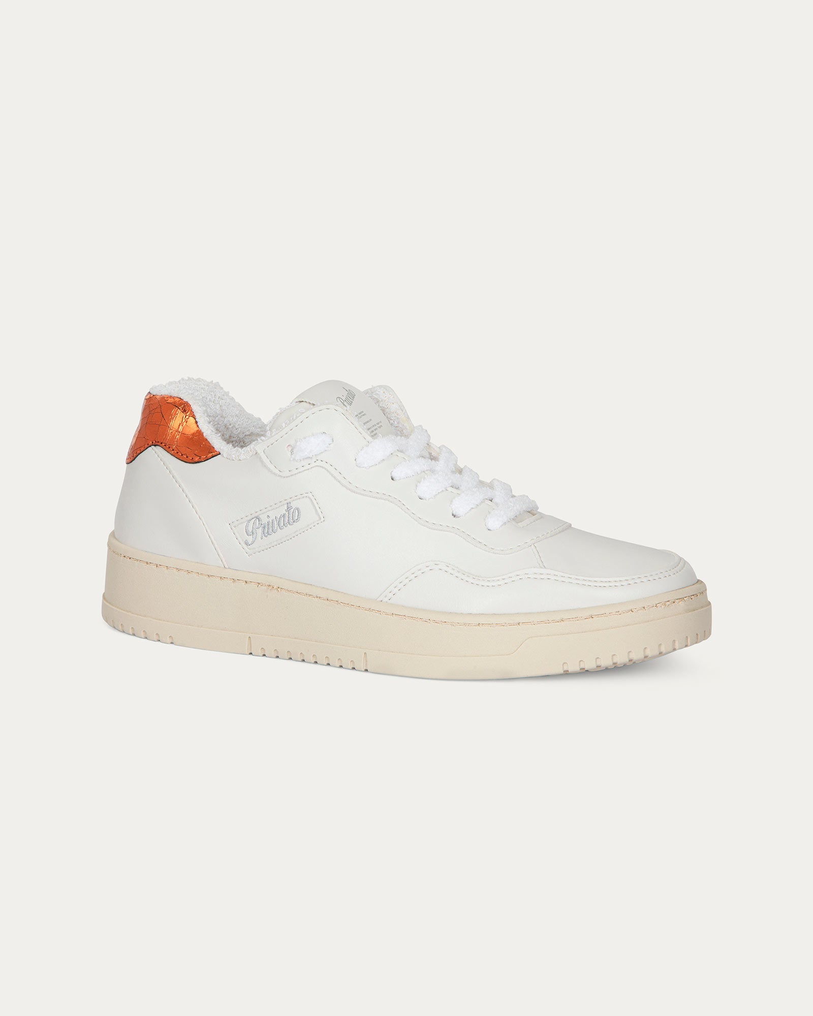 Lauren Sneakers White Orange, Vegan Ecological
