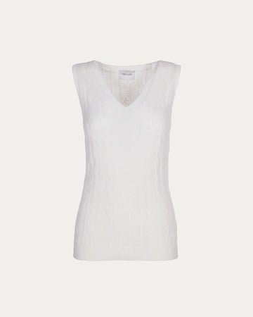 White Organic Cotton Vest Vegan Sustainable
