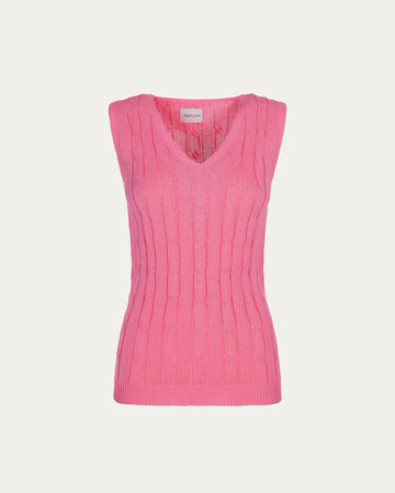 Pink organic cotton vest