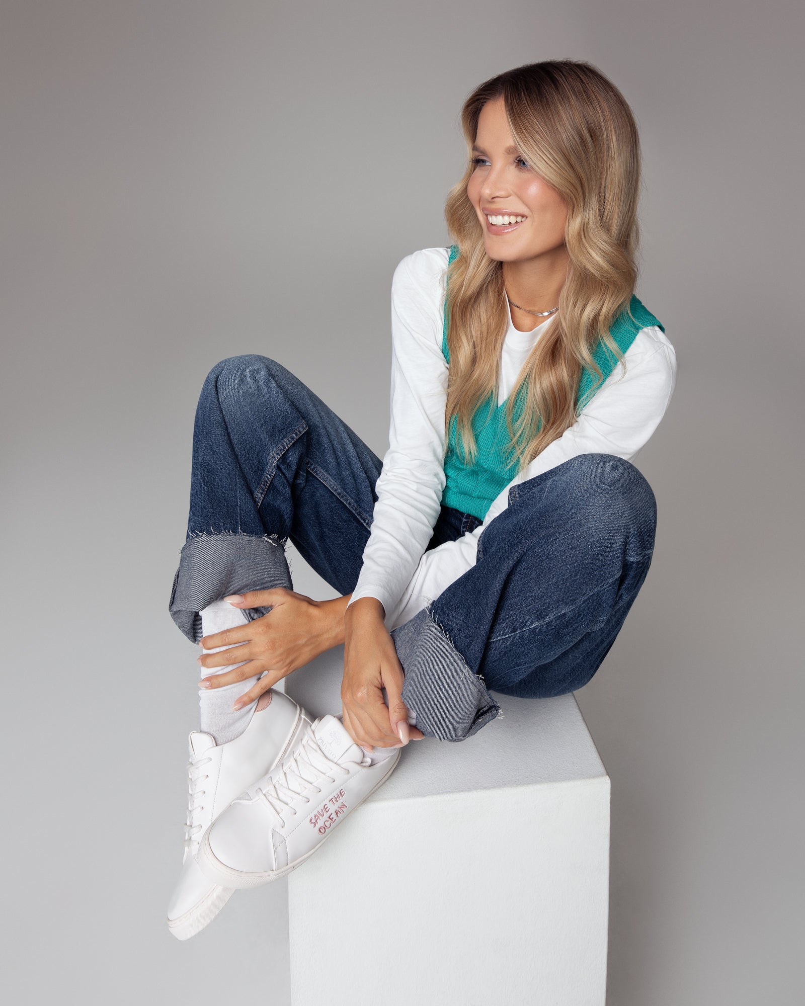 Petrol Green Organic Cotton Vest
