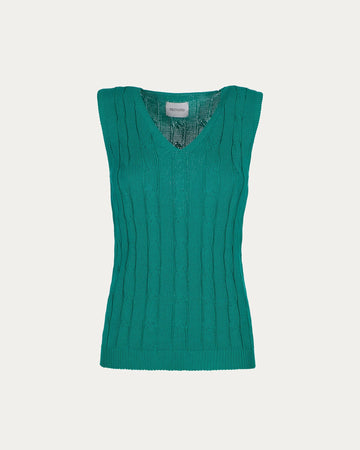 Petrol Green Organic Cotton Vest