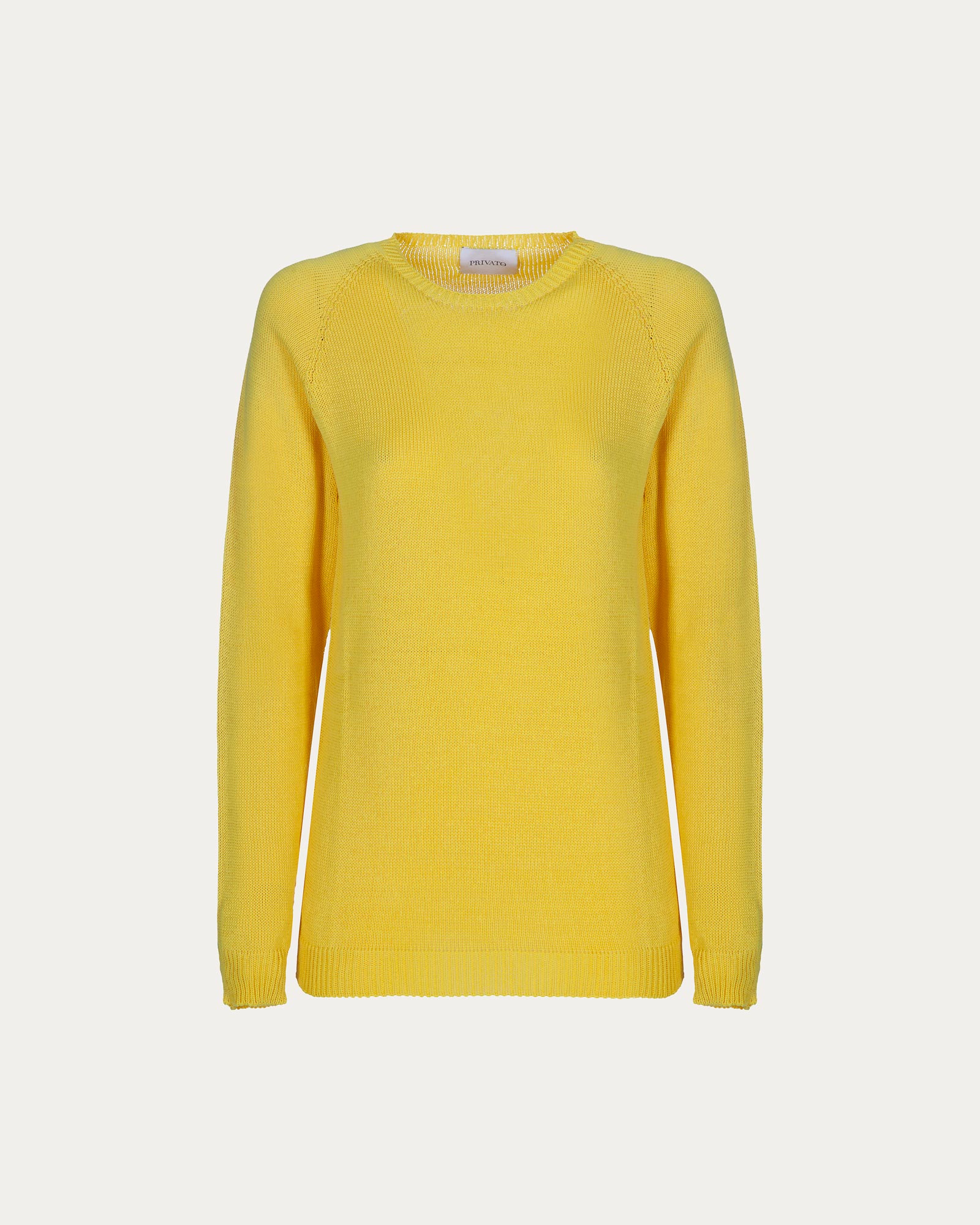 Yellow Organic Cotton Crewneck Sweater