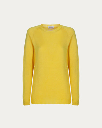 Yellow Organic Cotton Crewneck Sweater
