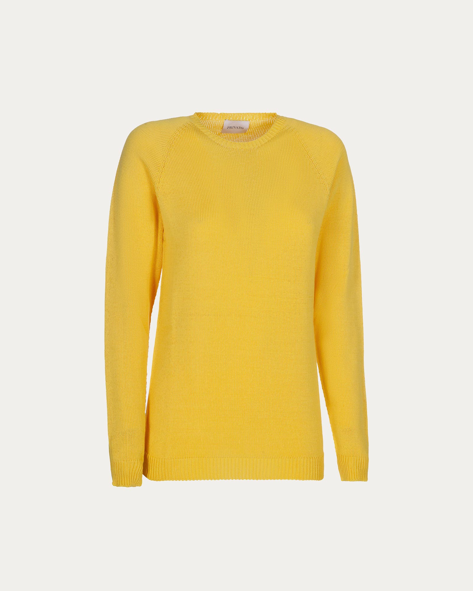 Yellow Organic Cotton Crewneck Sweater