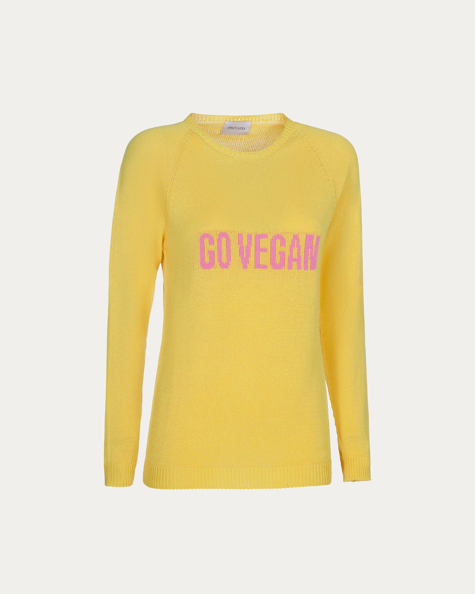 GO VEGAN Yellow Sweater – Organic Cotton