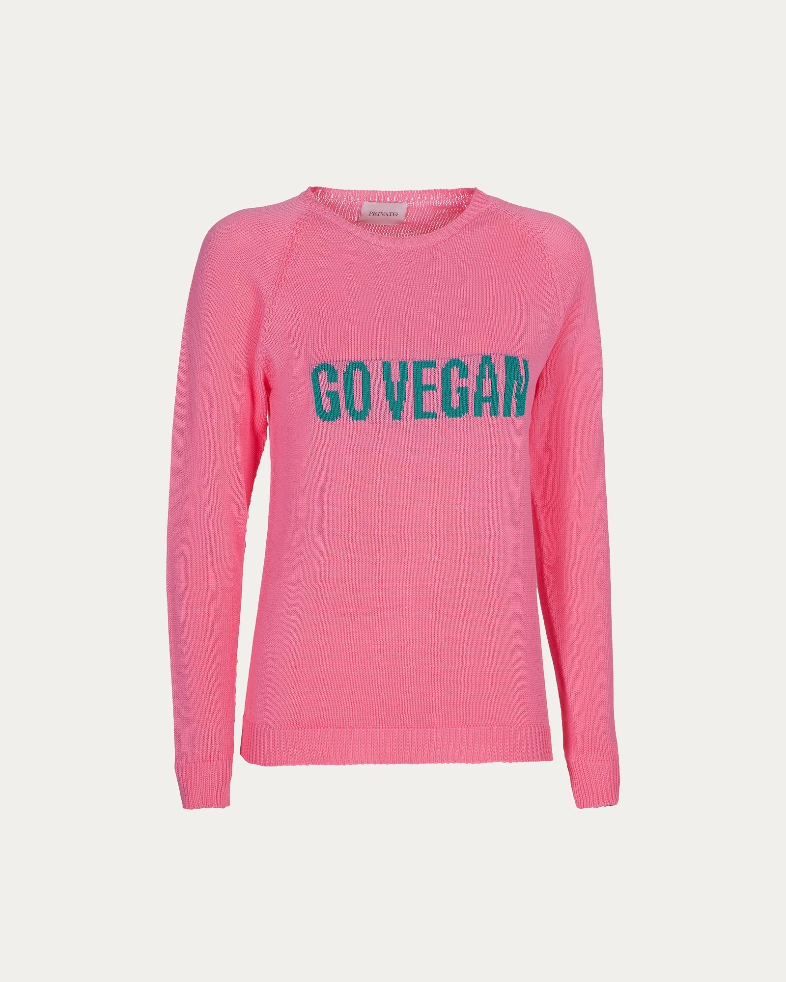 GO VEGAN Pink Sweater – Organic Cotton
