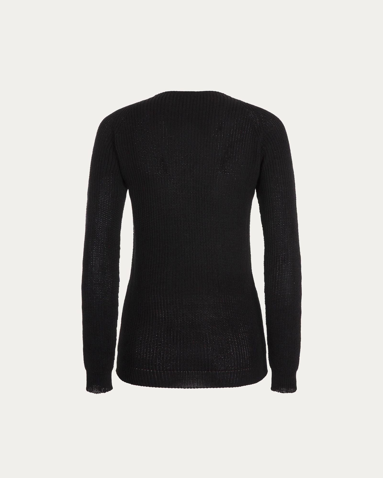Black Organic Cotton Crewneck Sweater