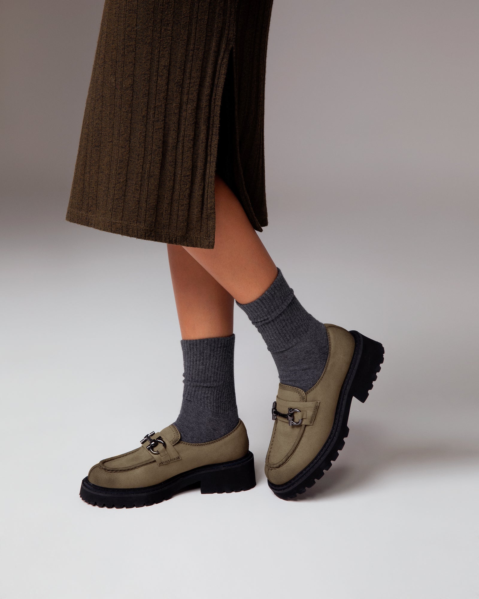 Elsa Moccasins Light Grey, Vegan Eco-Friendly