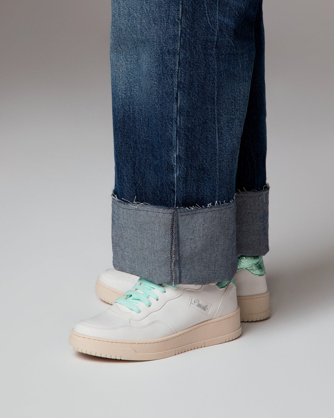 Lauren Sneakers White Green, Vegan Ecological