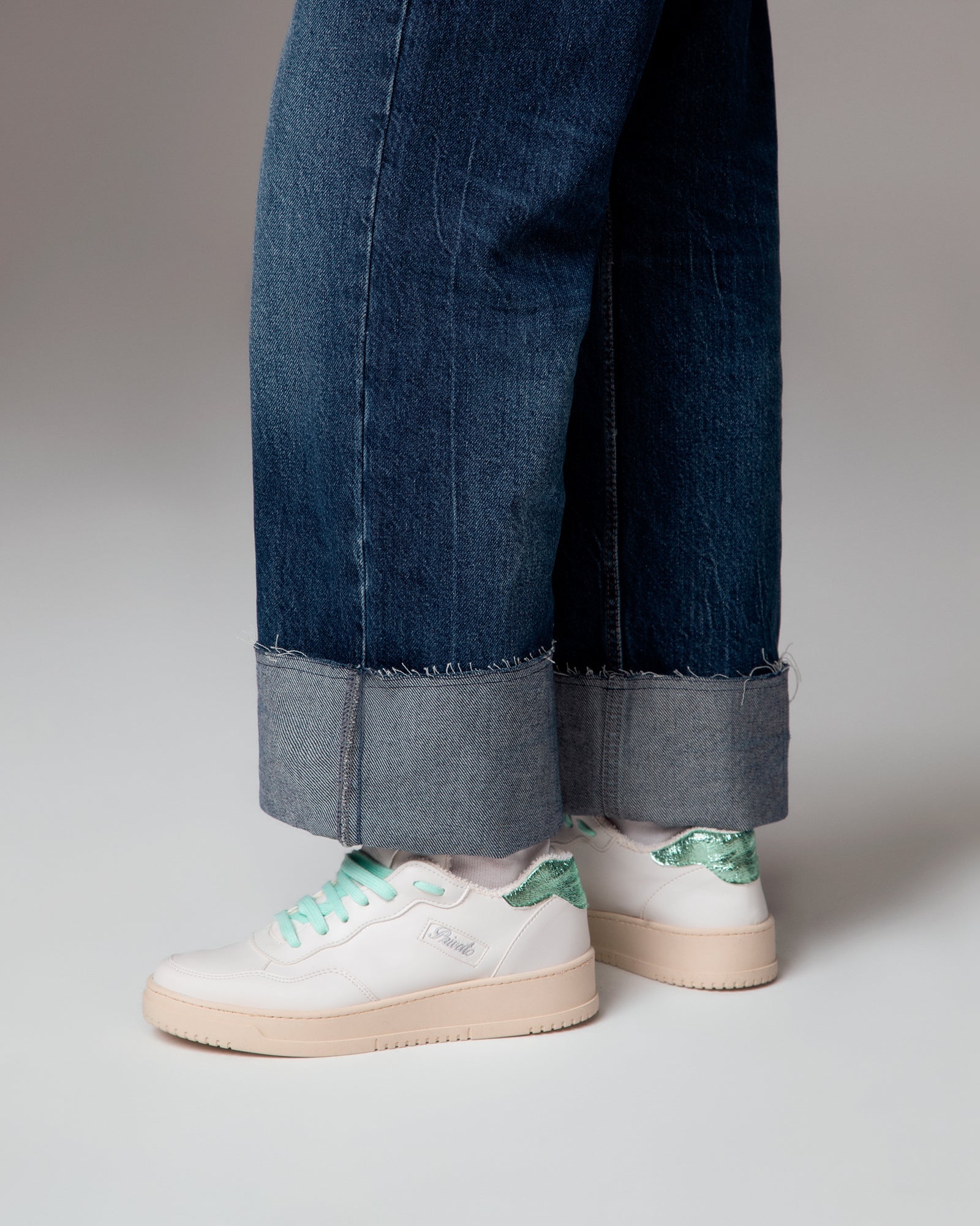Lauren Sneakers White Green, Vegan Ecological
