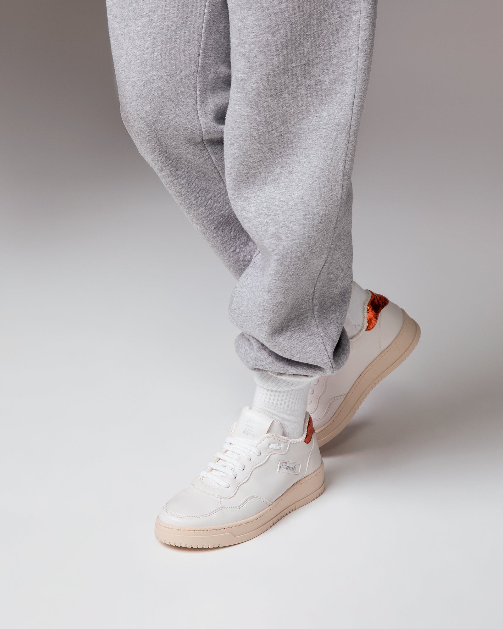Lauren Sneakers White Orange, Vegan Ecological