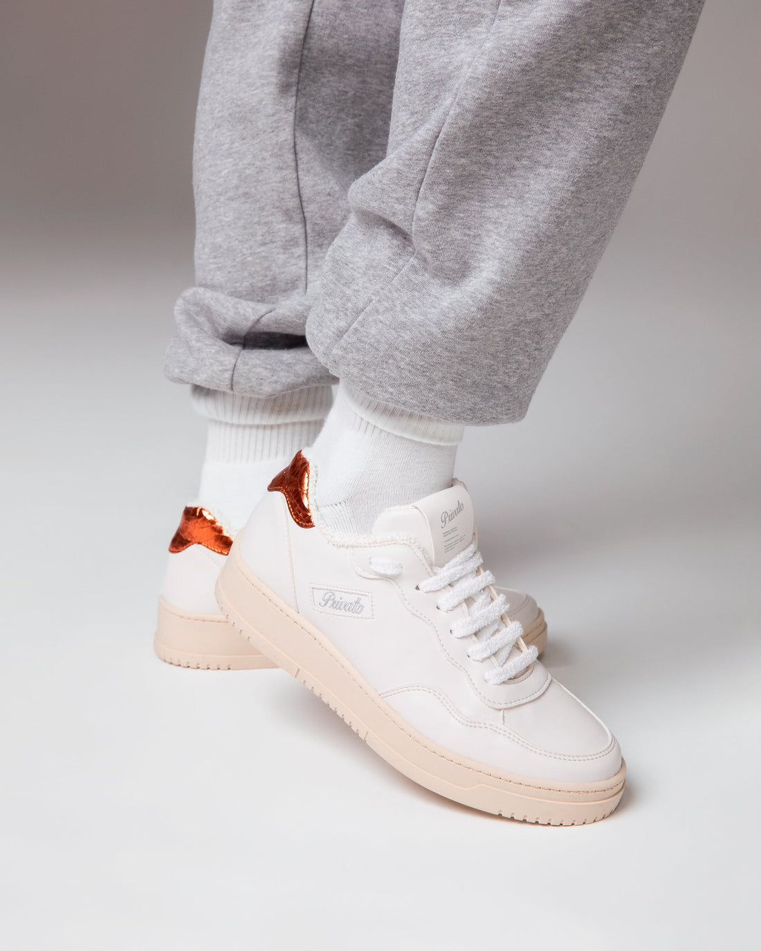 Lauren Sneakers White Orange, Vegan Ecological