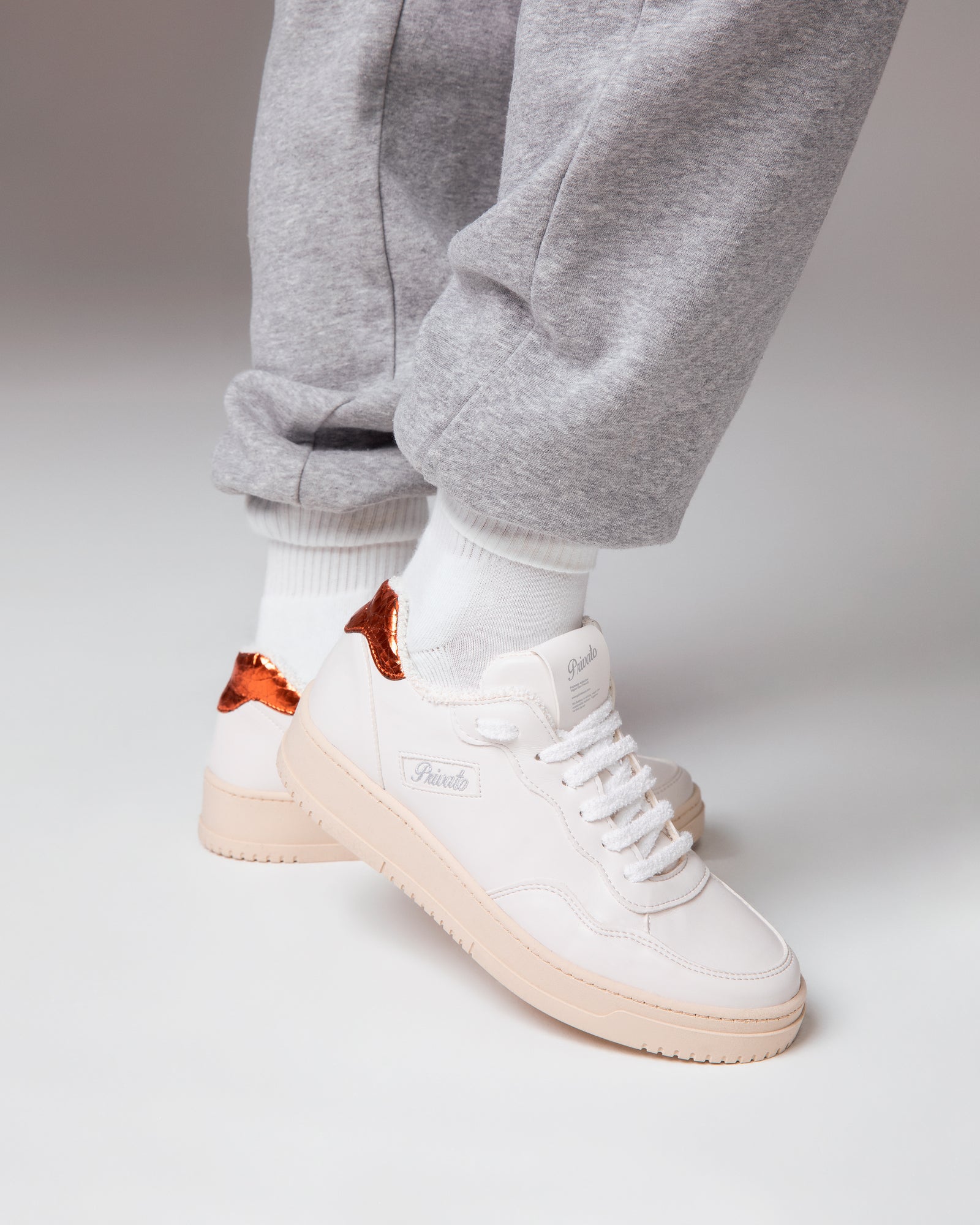 Lauren Sneakers White Orange, Vegan Ecological