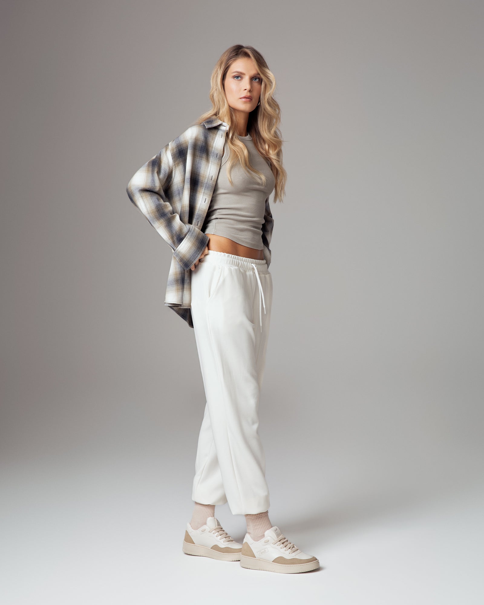 Sneakers Lauren white beige, vegan eco-friendly