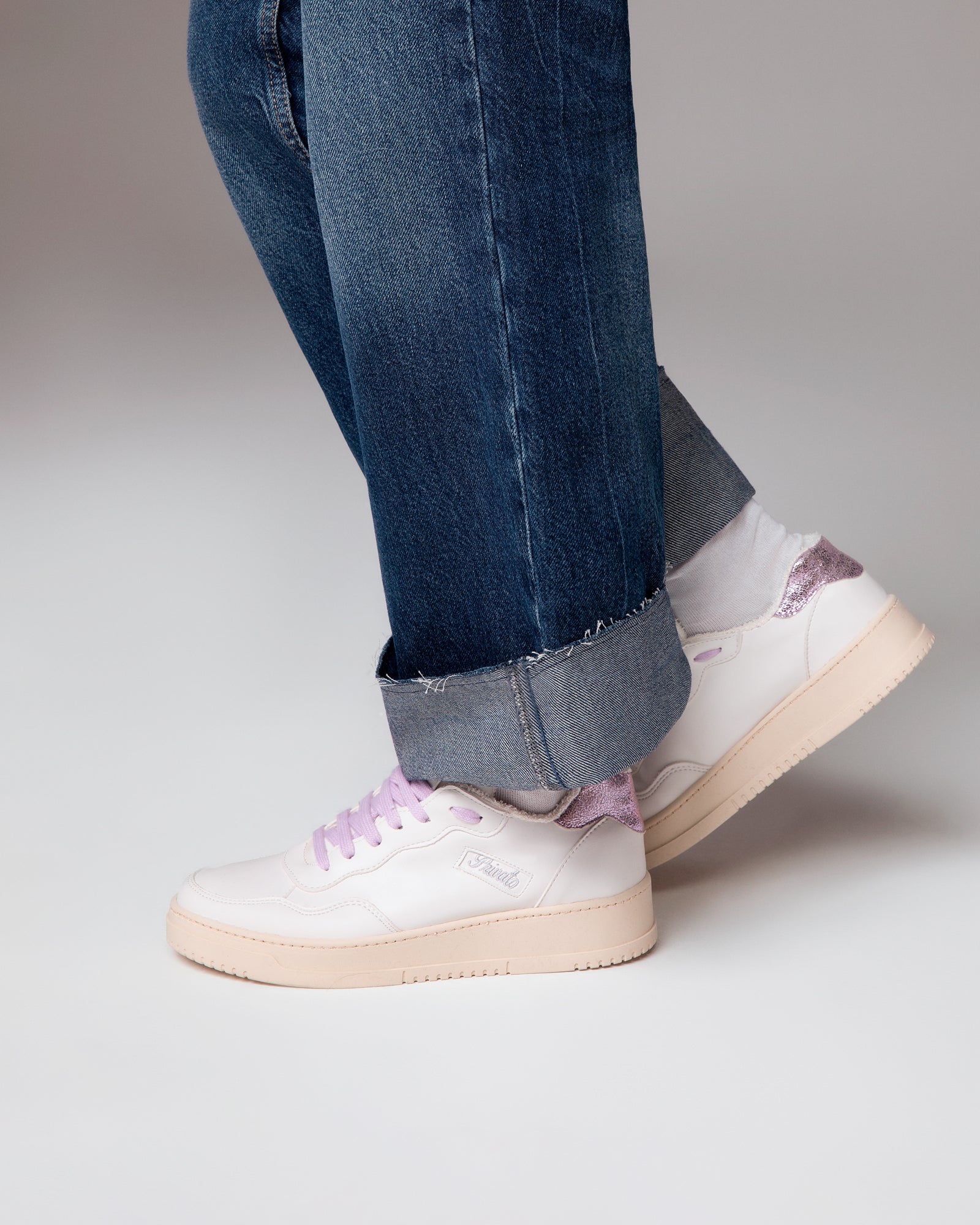 Lauren Sneakers White Lilac, Vegan Ecological