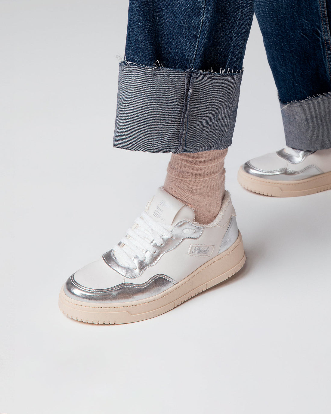 Lauren Sneakers White Silver, Vegan Ecological