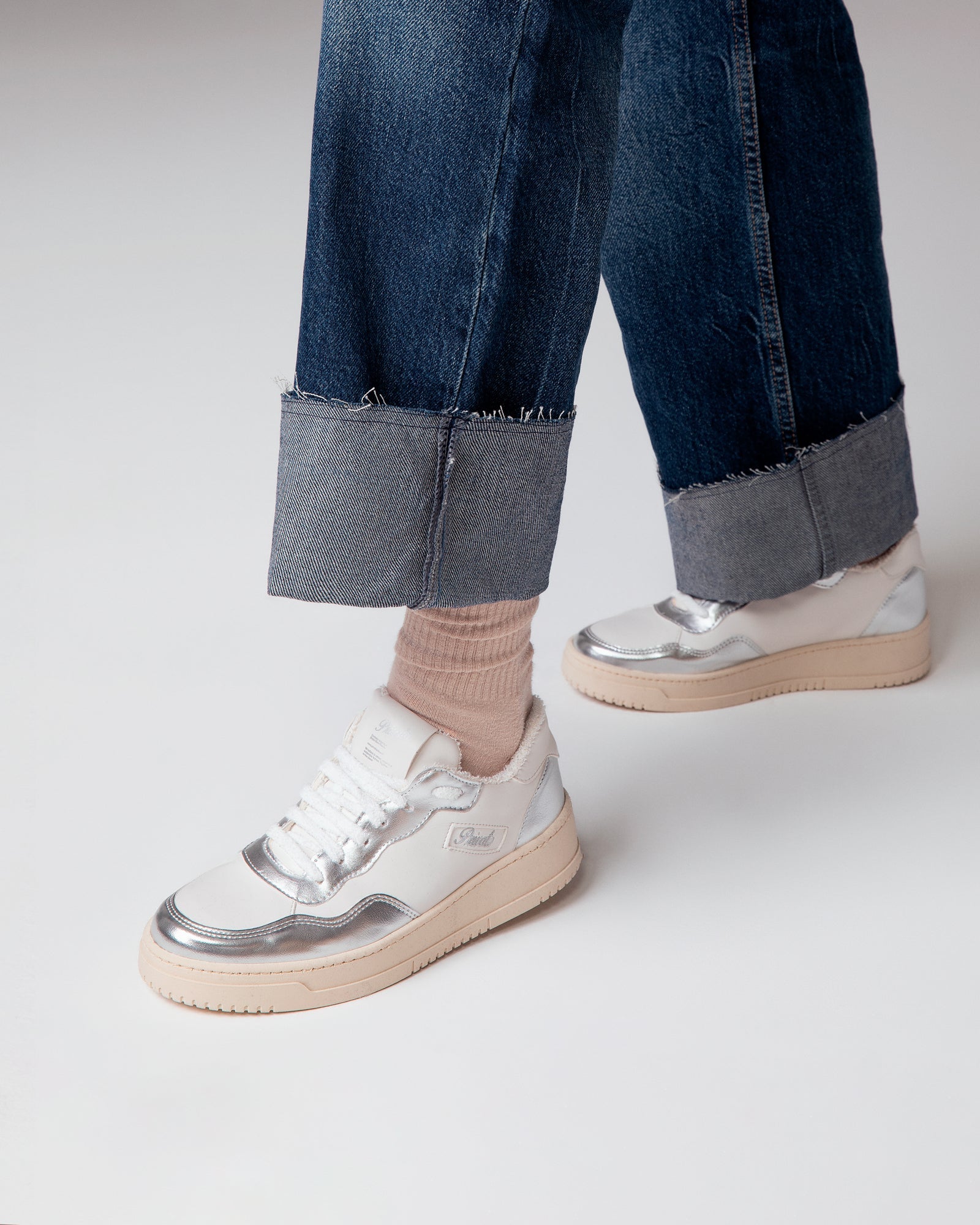 Lauren Sneakers White Silver, Vegan Ecological