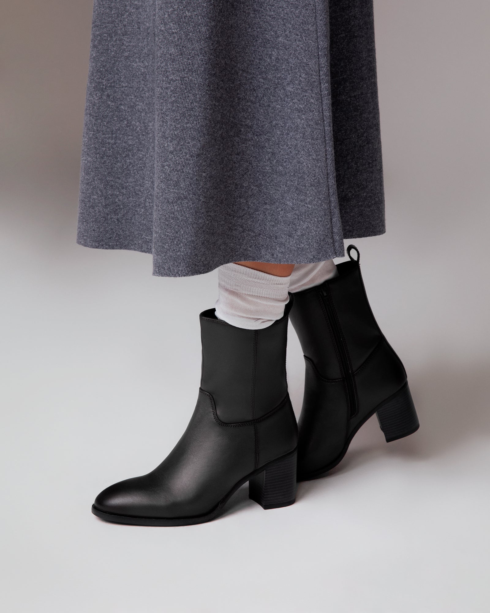 Diana black ankle boots, vegan eco-friendly