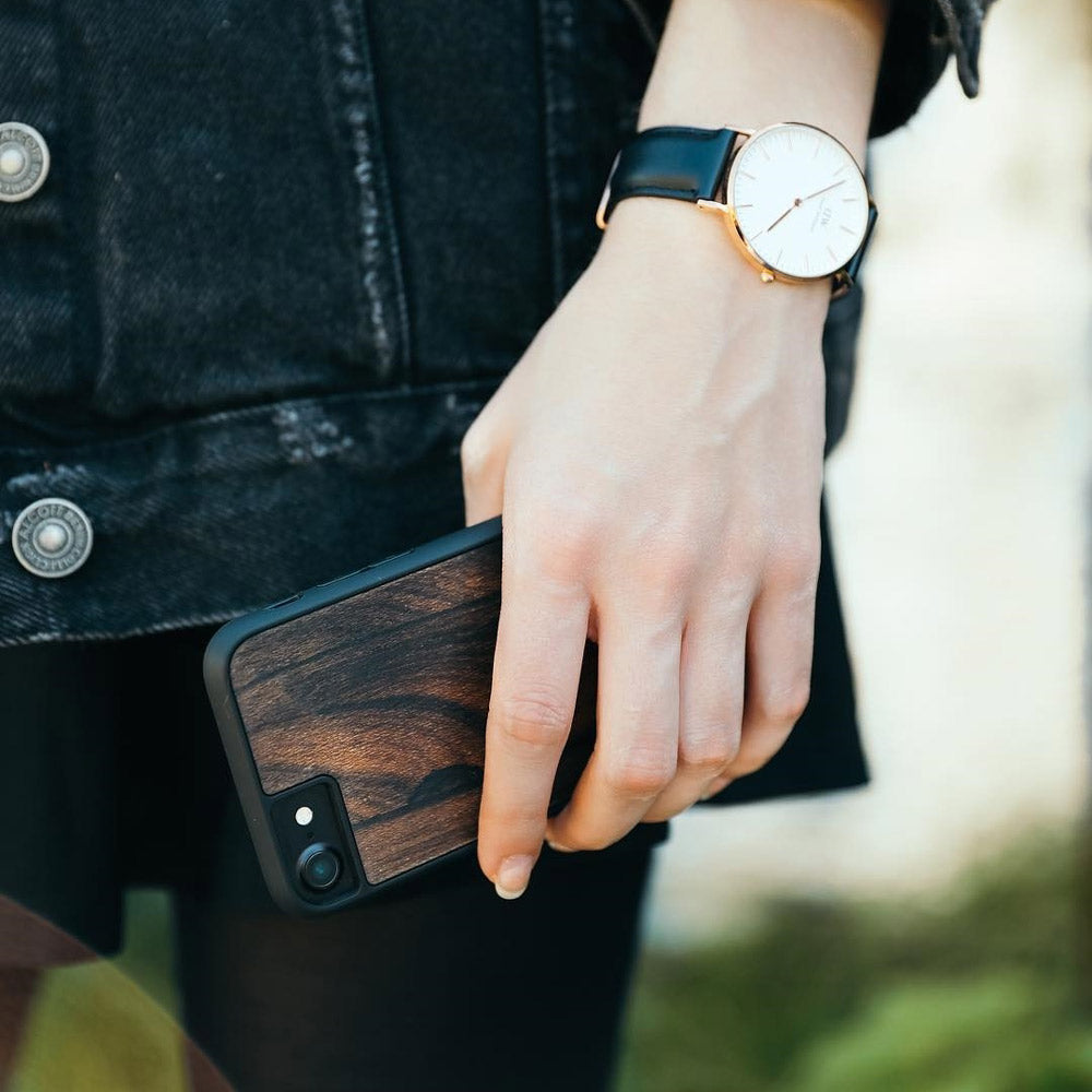 Ziricote rare wood phone case