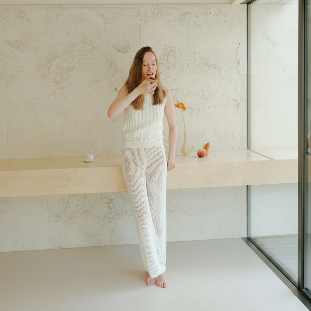 Fine Cotton Crochet Pants