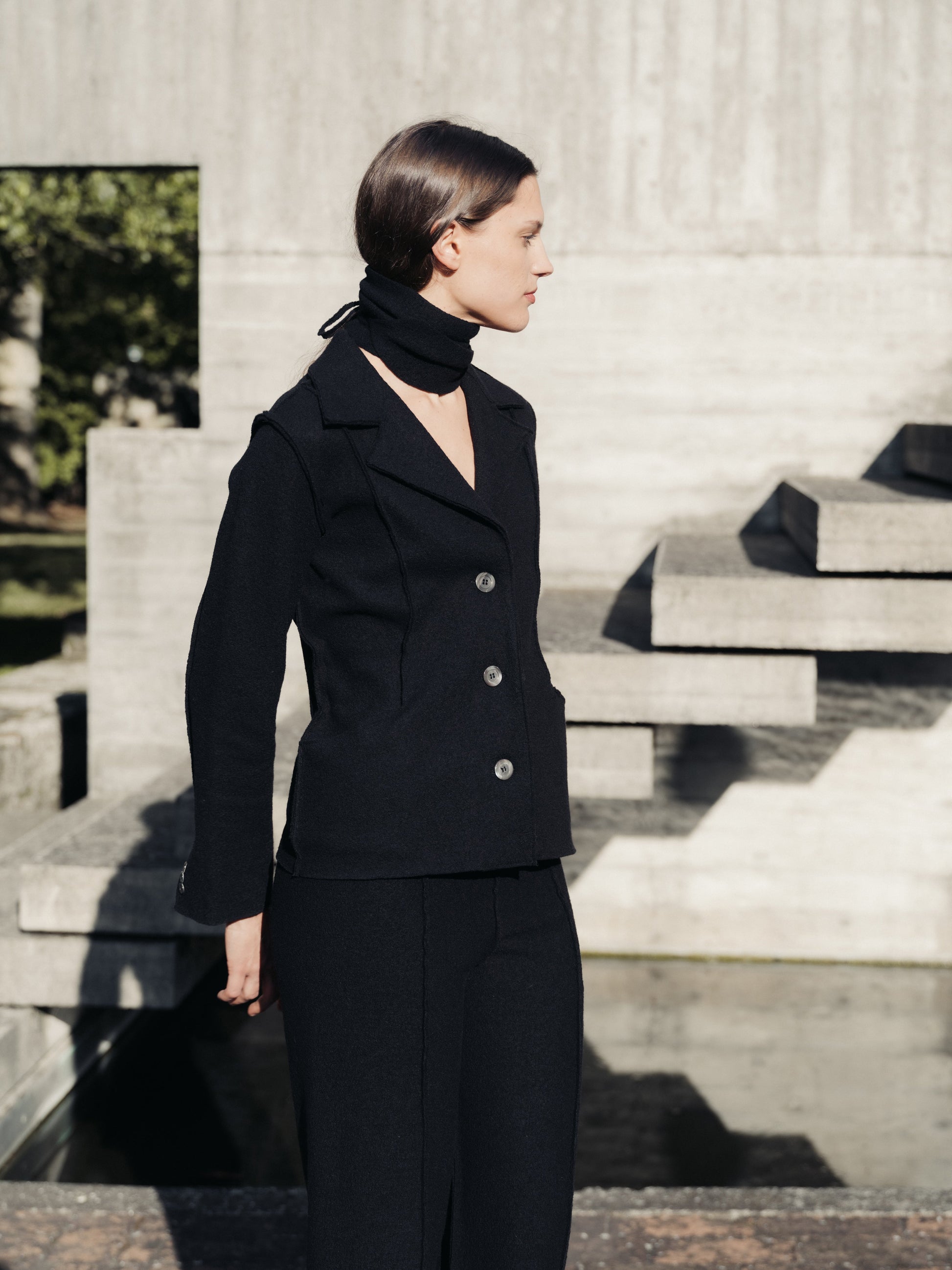Boiled Wool Bar Jacket-1