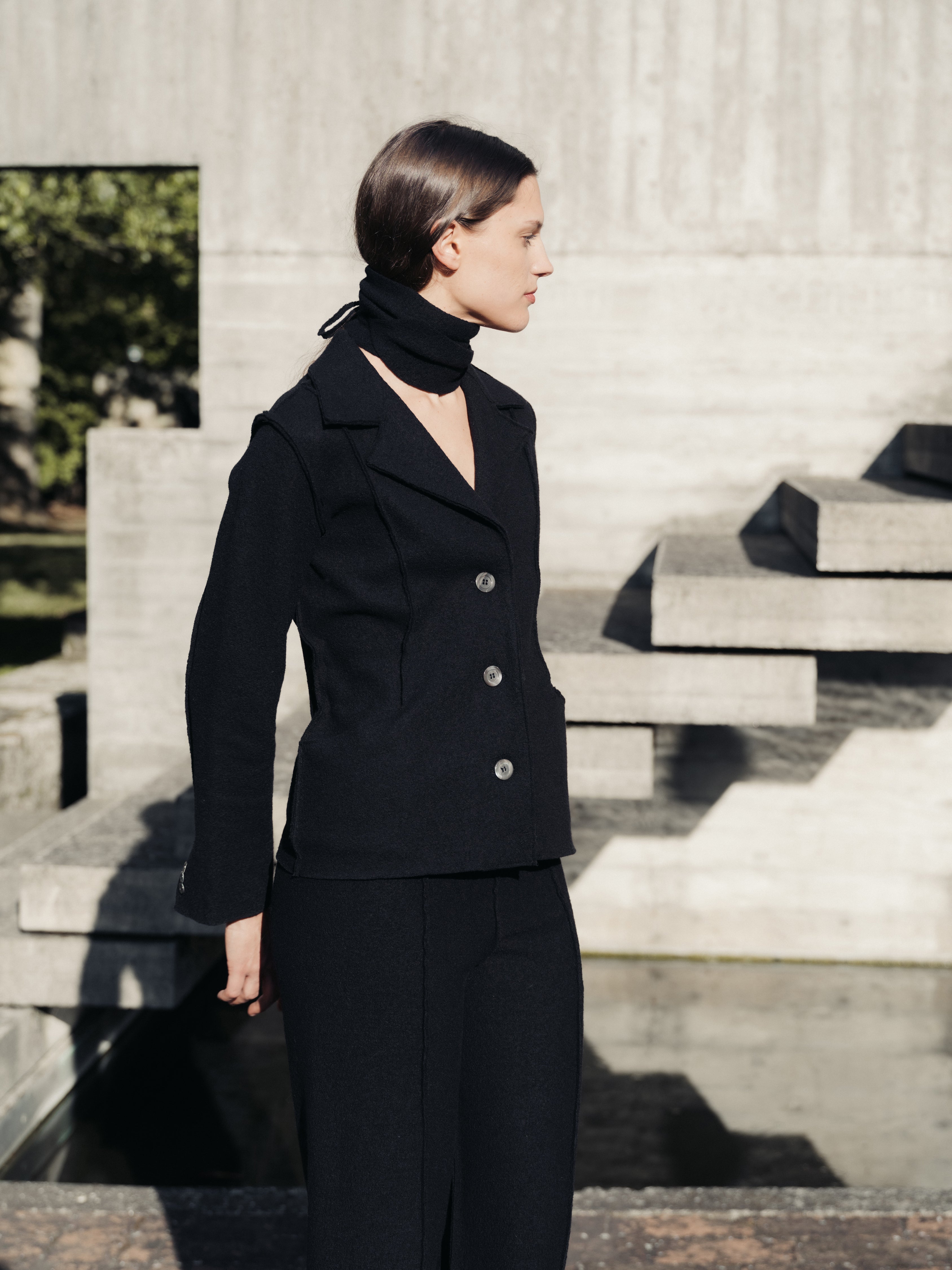 Boiled Wool Bar Jacket-1
