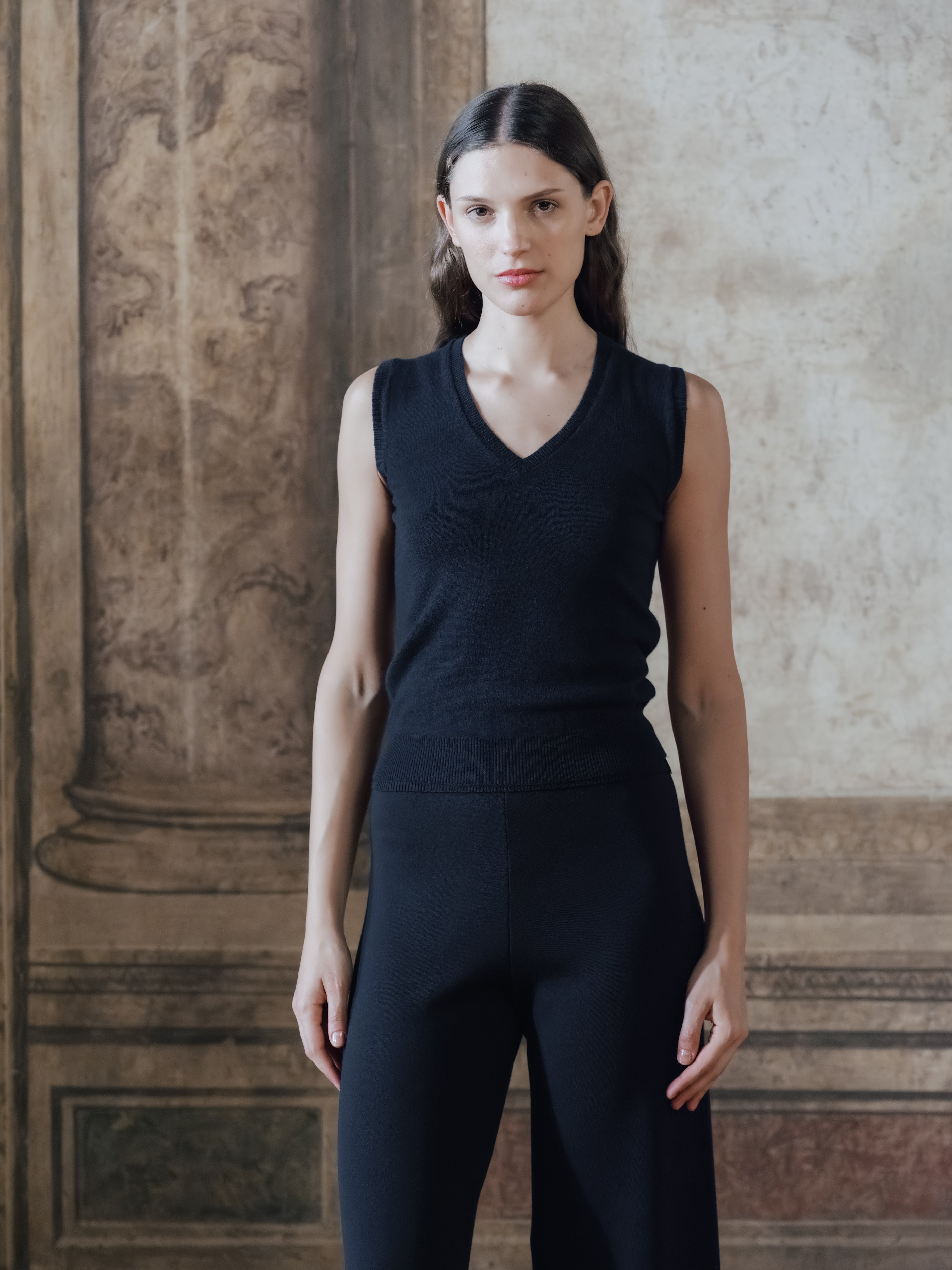 Pure Cashmere V-Neck Tank Top-4