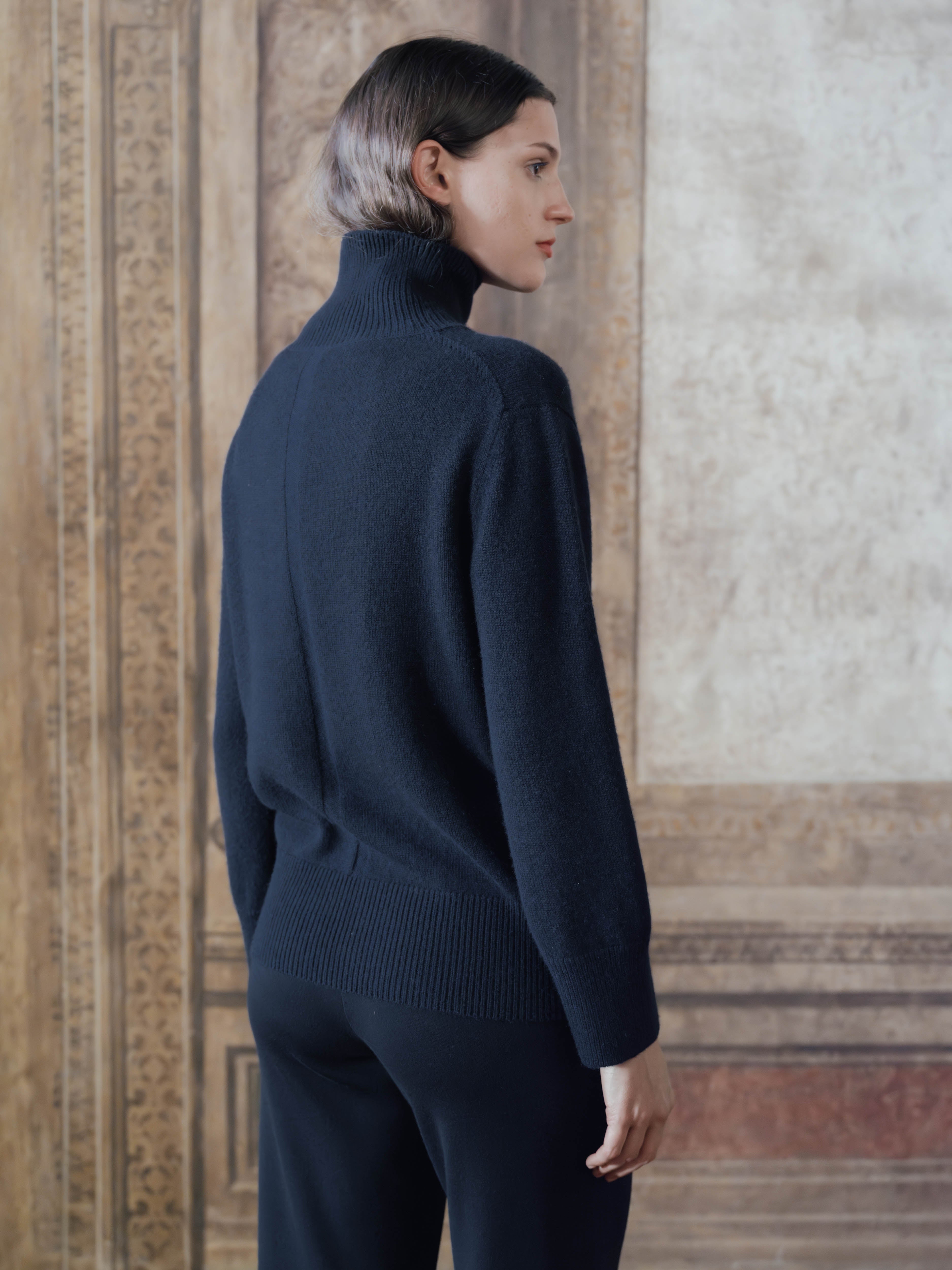 Pure Cashmere Maxi High Neck Sweater